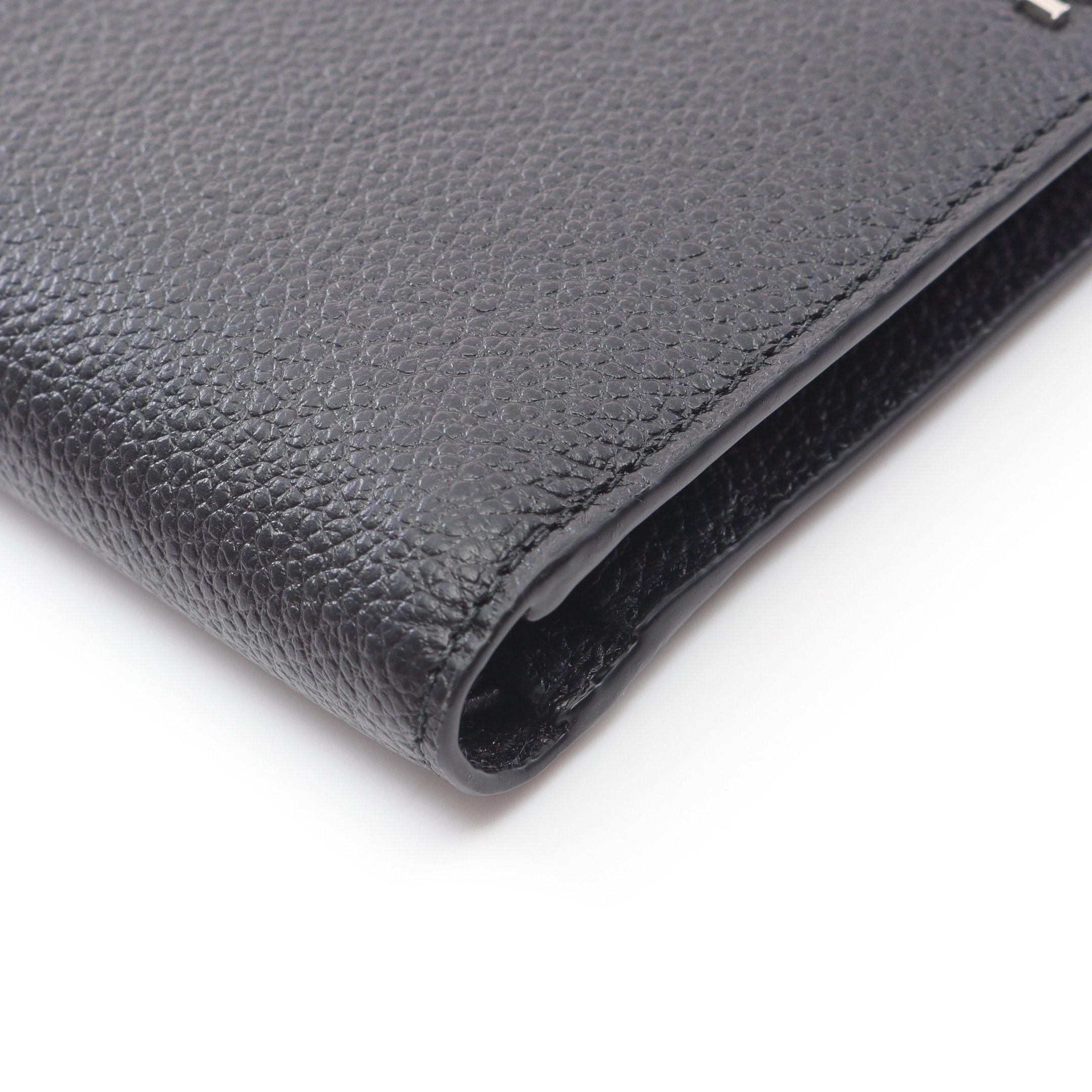 Prada Prada Vit.Micro Grain Bi-Fold Wallet Leather Black Size ONE SIZE - 8 Thumbnail
