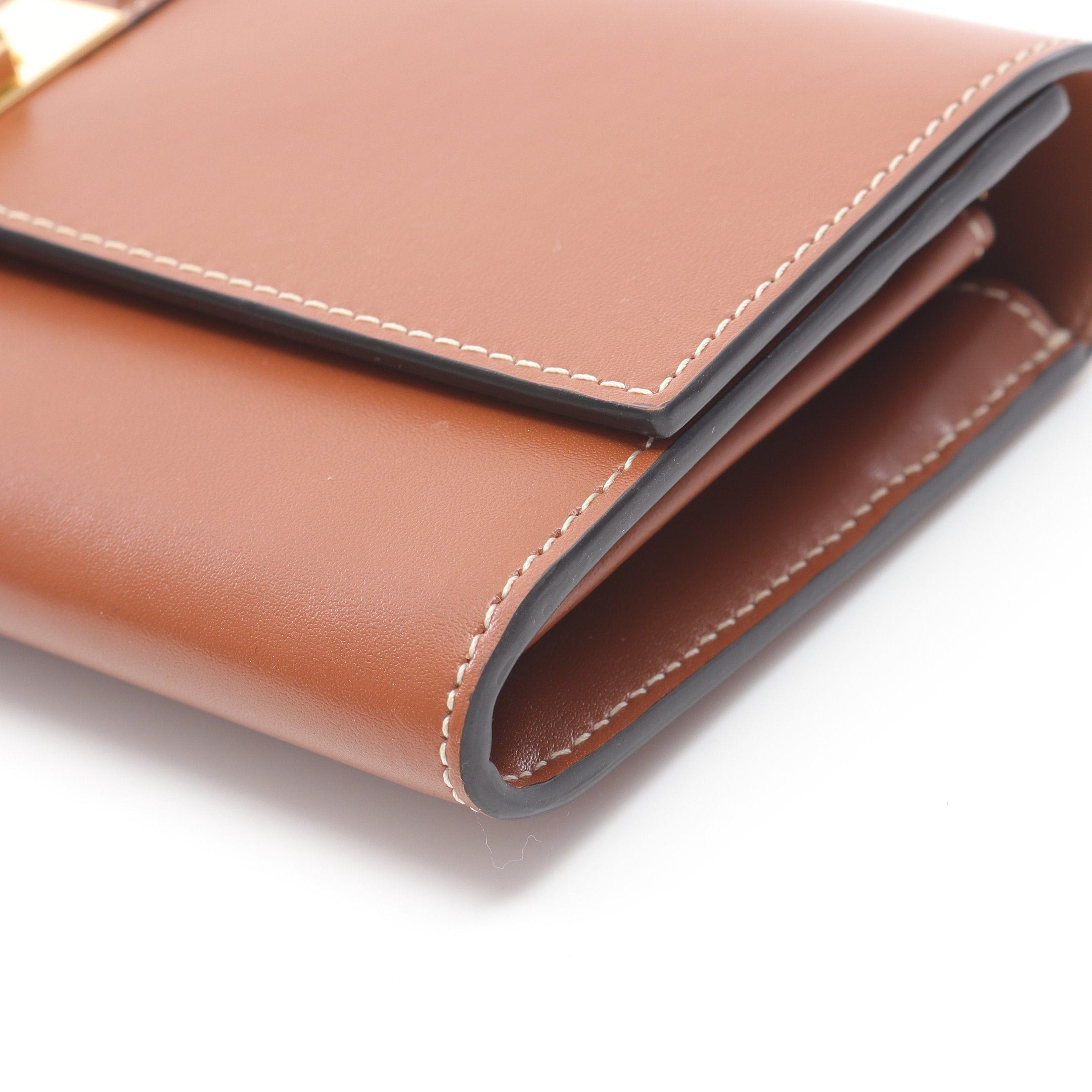 Celine Celine Large Wallet 16 Sais Bi-Fold Long Leather Light Brown Size ONE SIZE - 7 Thumbnail