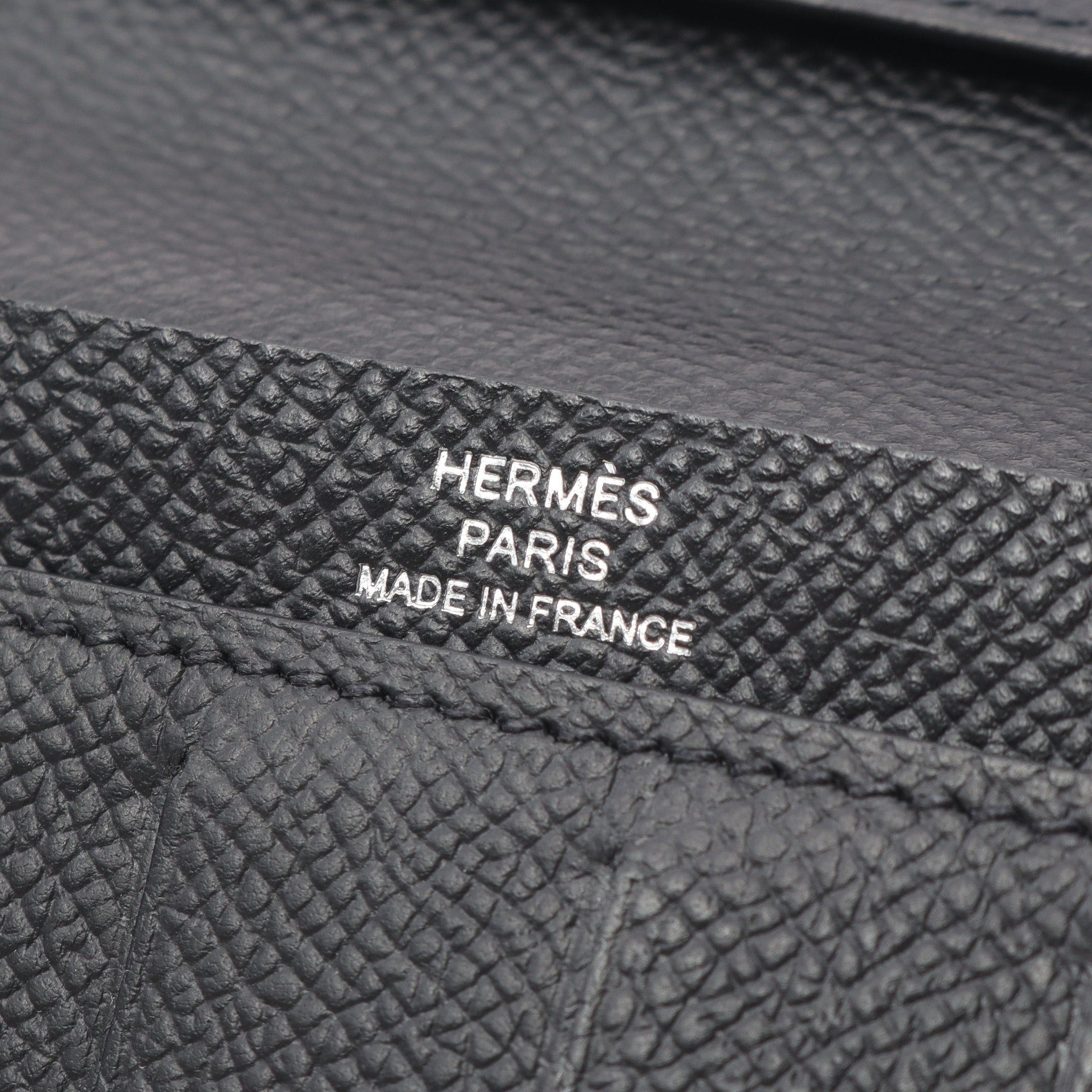 Hermes Hermes Citizen Twill Long Bi-Fold Wallet Veau Epsom Black Silver Hardware Y Stamp Size ONE SIZE - 4 Thumbnail