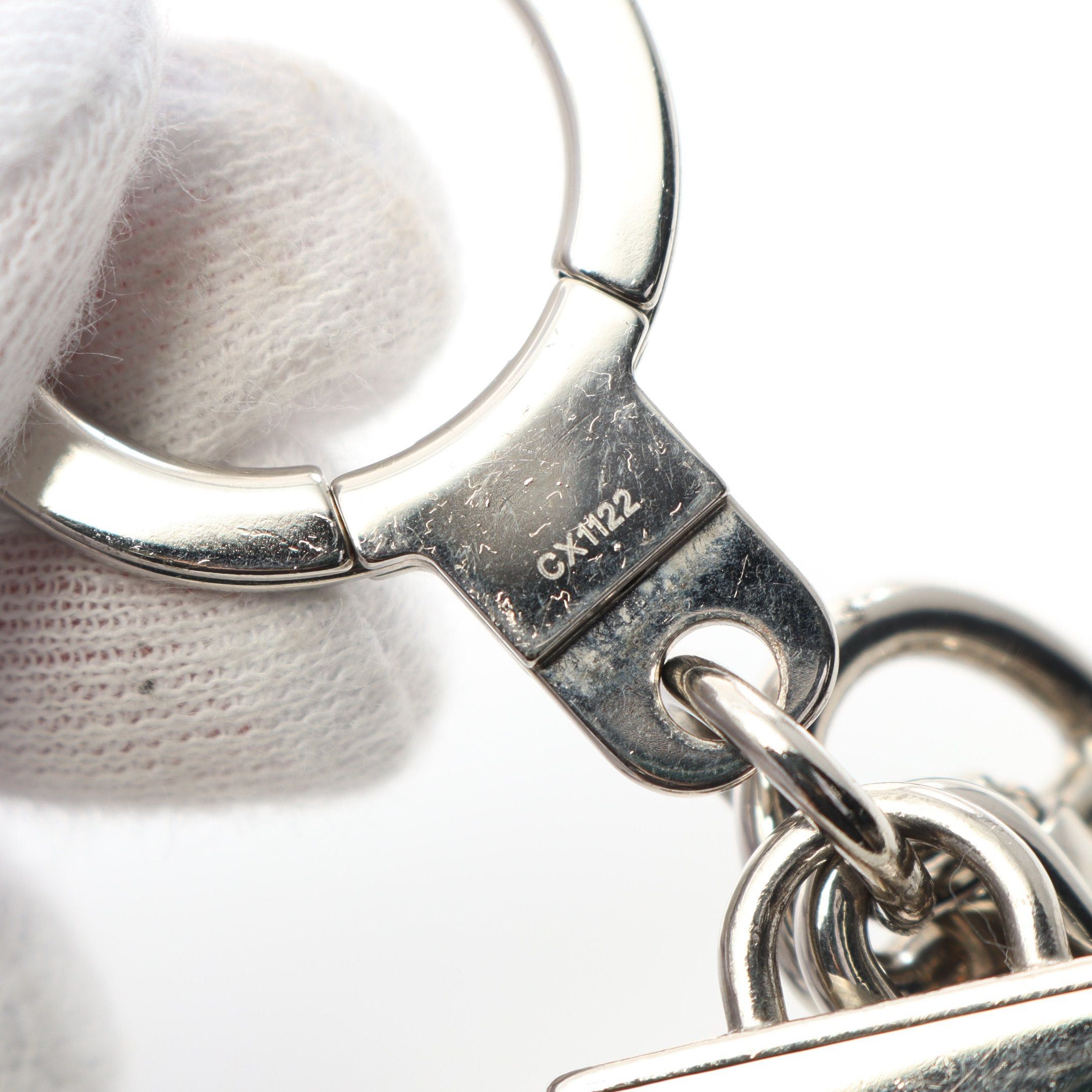 Louis Vuitton Louis Vuitton Porte-Cle Lv Club Taiga Key Ring Leather Black Silver Size ONE SIZE - 4 Thumbnail