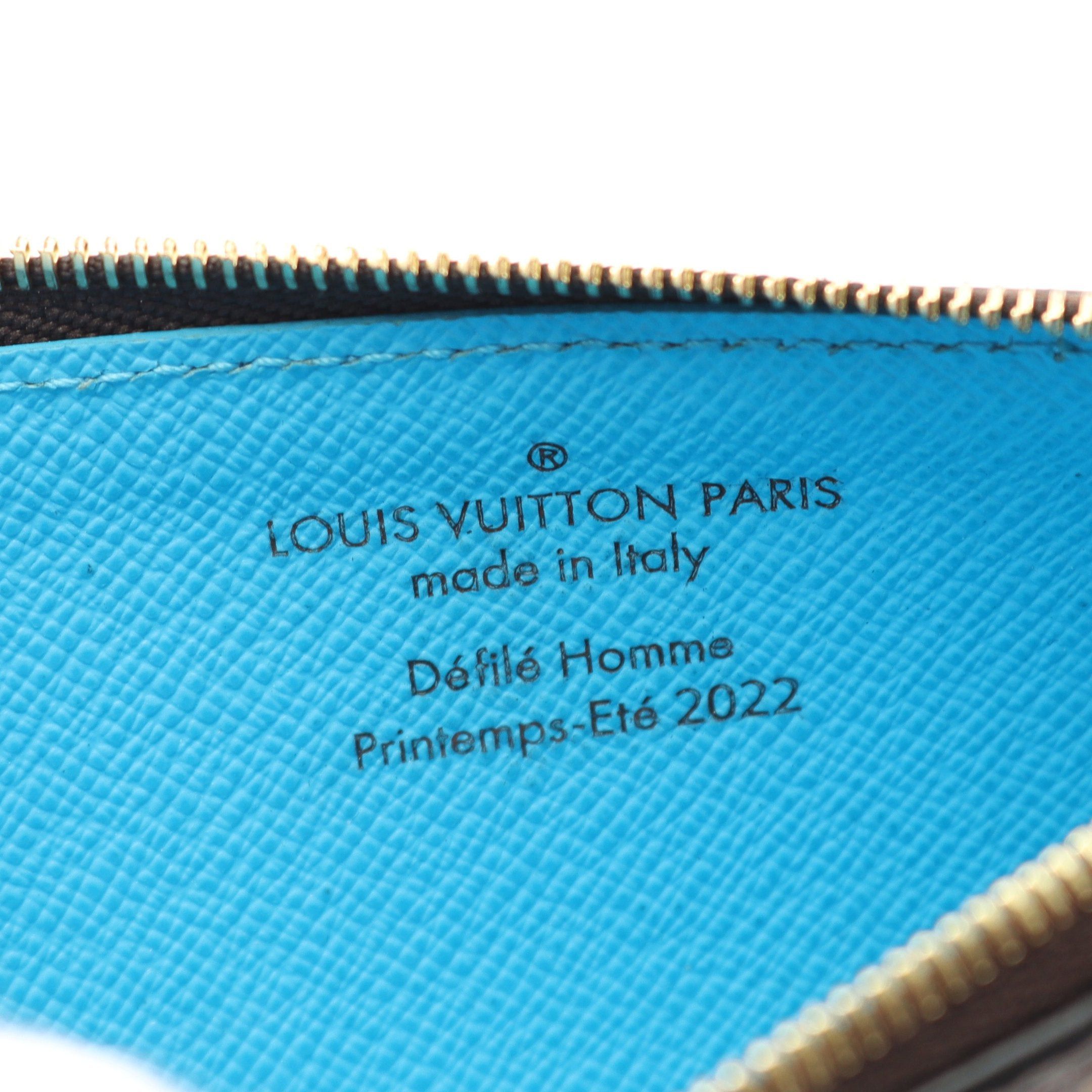 Louis Vuitton Louis Vuitton Coin Card Holder No.7 Monogram Case Purse Leather Brown Blue Size ONE SIZE - 4 Thumbnail