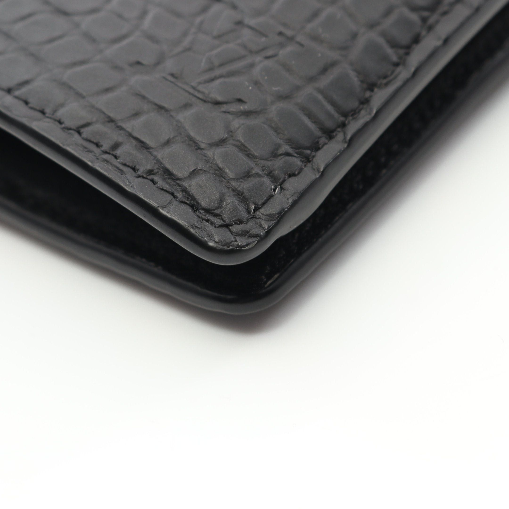 Louis Vuitton Louis Vuitton Portefeuil Brother Bi-Fold Long Wallet Crocodile Mat Black Gray Size ONE SIZE - 8 Thumbnail