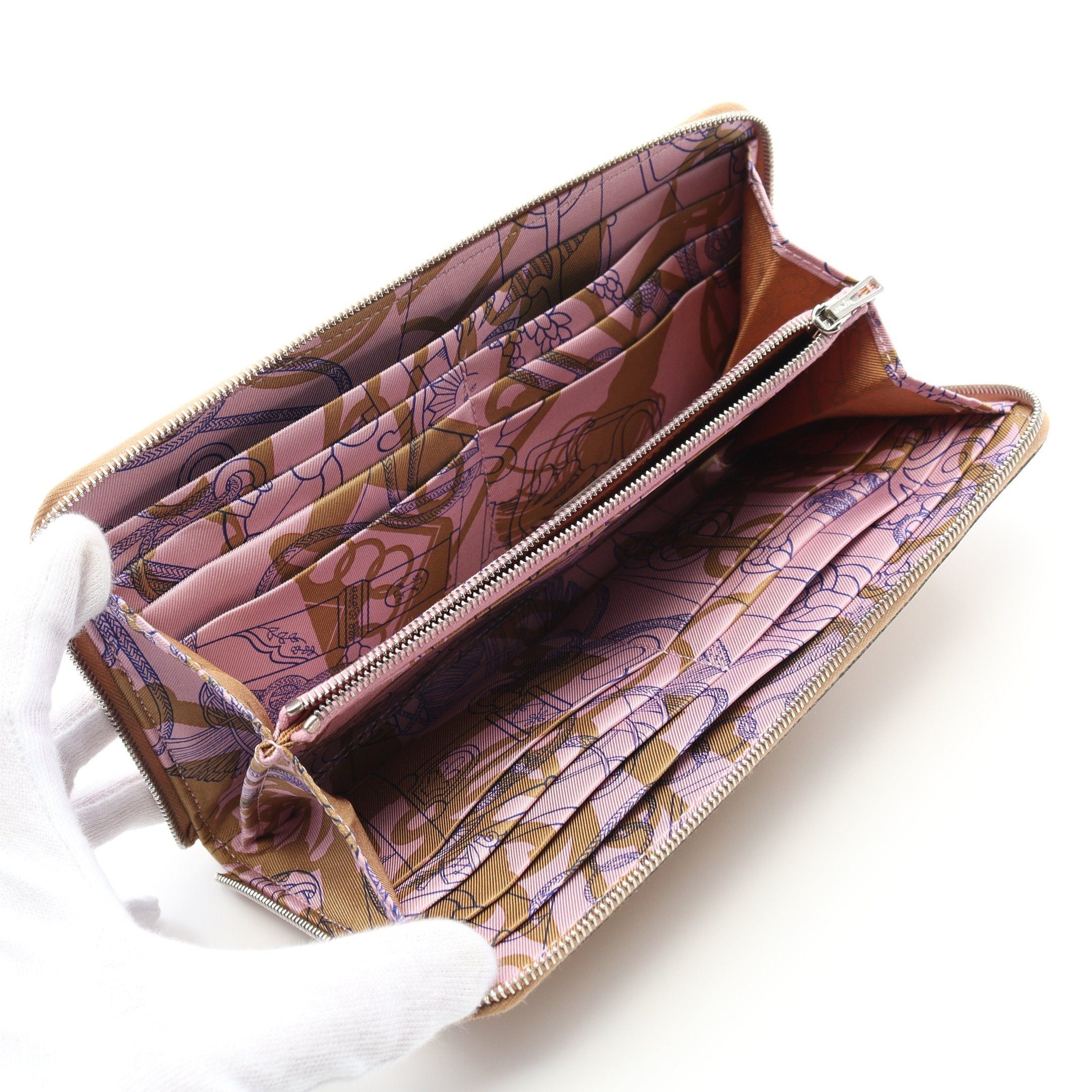 Hermes Hermes Azap Long Silk In Chai Round Zipper Wallet Veau Epsom Beige Silver Hardware U Stamp Size ONE SIZE - 3 Thumbnail