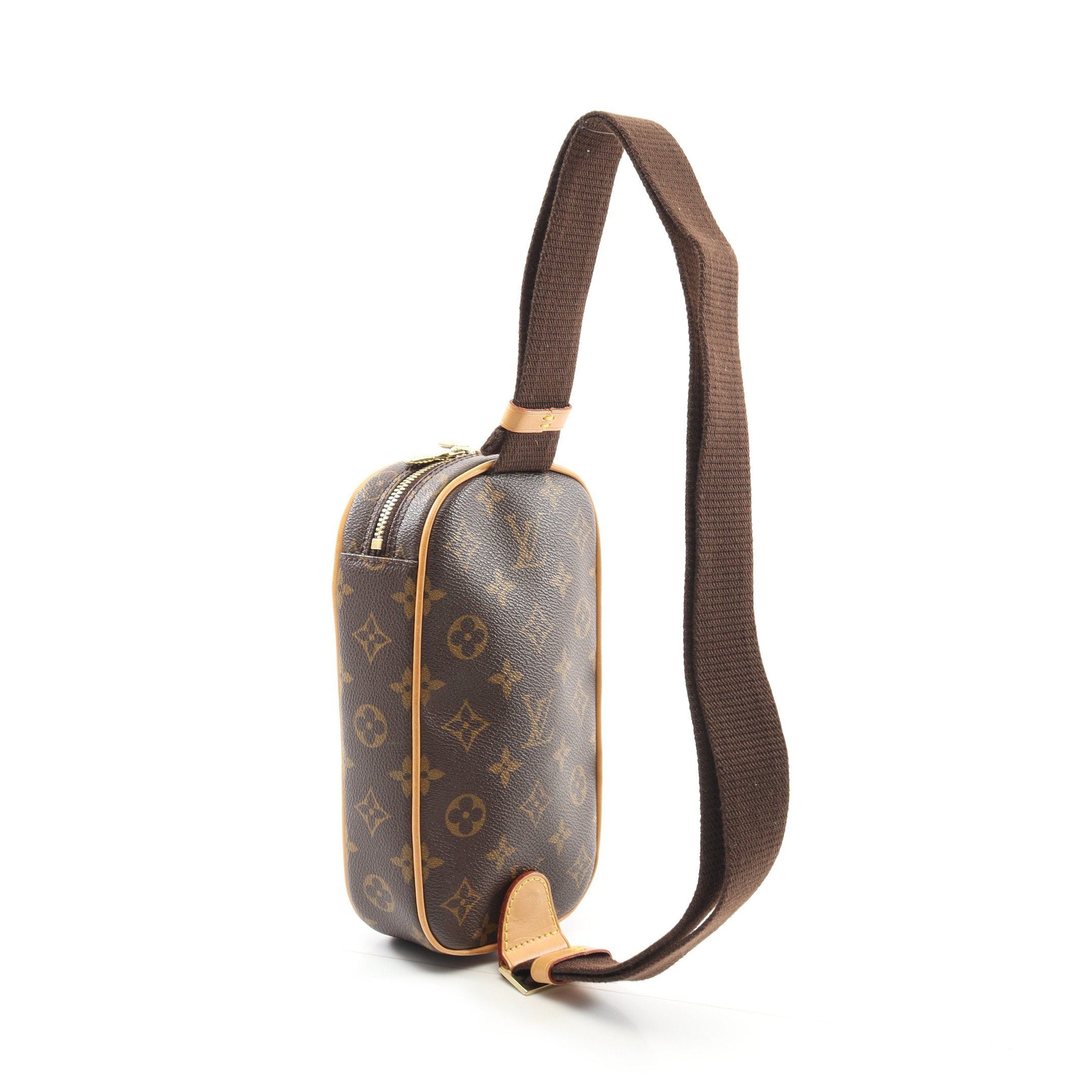 Louis Vuitton Louis Vuitton Pochette Ganju Monogram Body Bag Leather Brown Size ONE SIZE - 2 Thumbnail