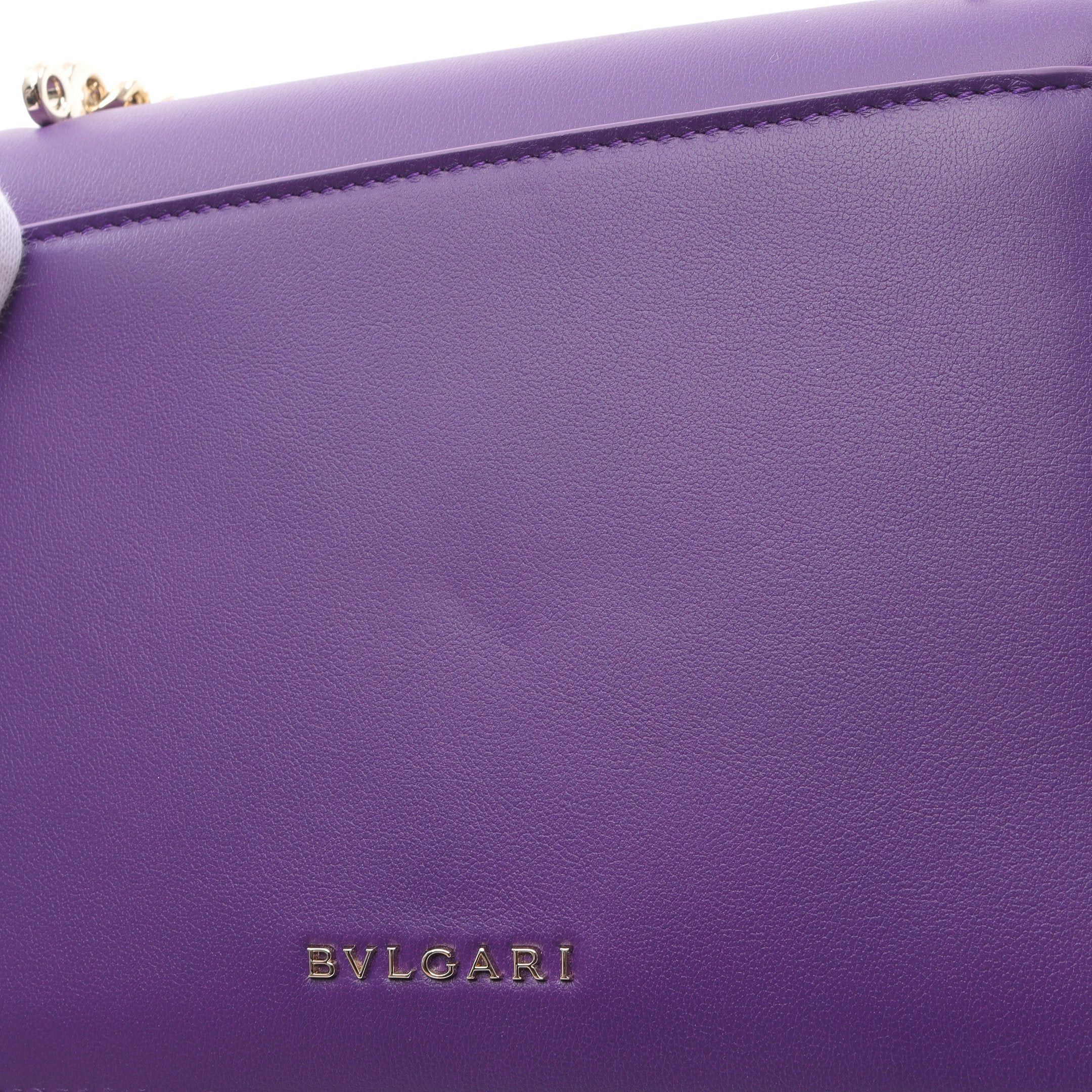 Bvlgari Bvlgari Serpenti Forever Chain Handbag Leather Purple Size ONE SIZE - 6 Thumbnail