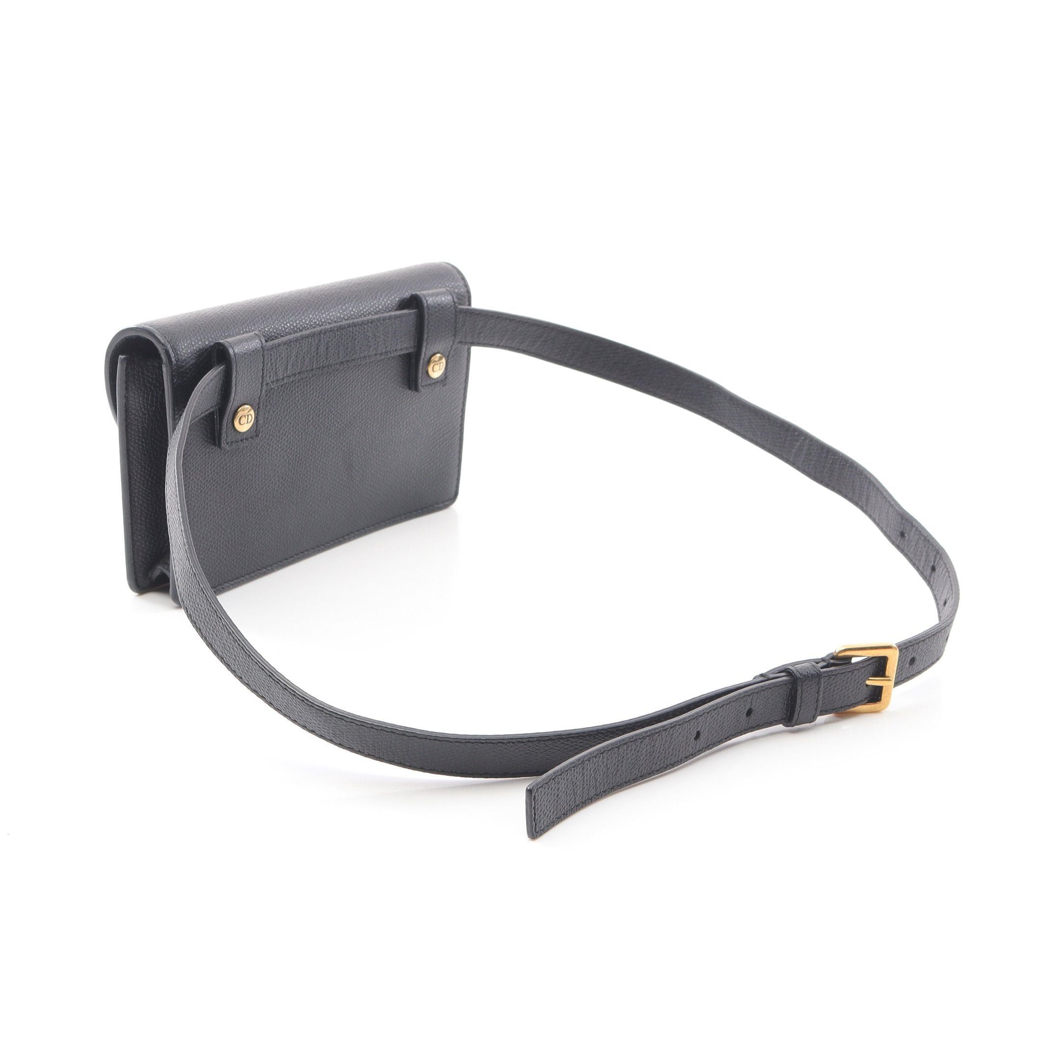Dior Dior Saddle Belt Pouch Body Bag Waist Leather Black Size ONE SIZE - 2 Thumbnail
