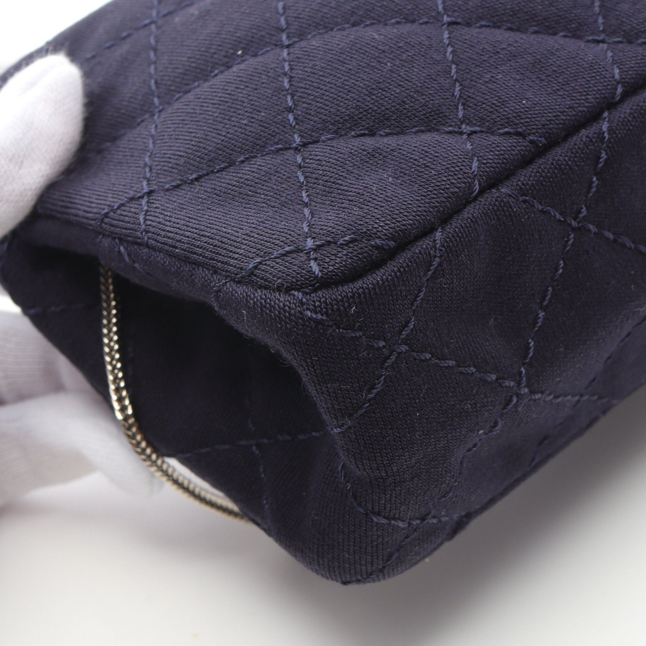 Chanel Chanel Matelasse Union Jack Chain Shoulder Bag Fabric Navy Silver Hardware Size ONE SIZE - 7 Thumbnail
