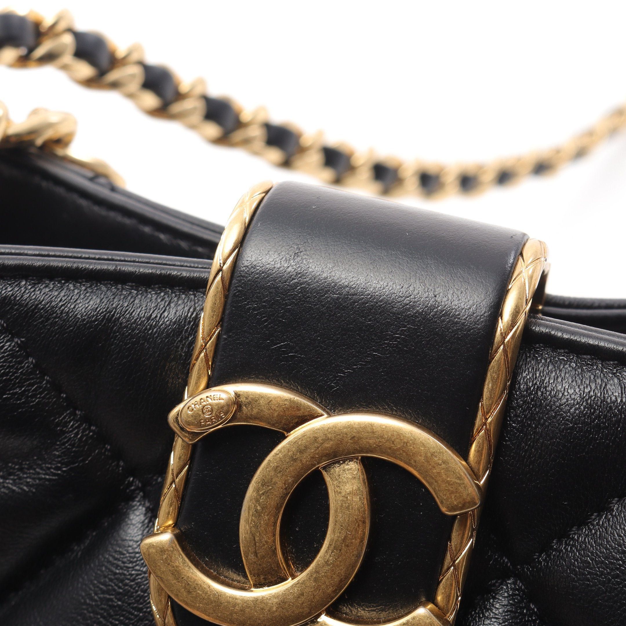 Chanel Chanel Matelasse Chain Shoulder Bag Lambskin Black Gold Hardware Size ONE SIZE - 7 Thumbnail