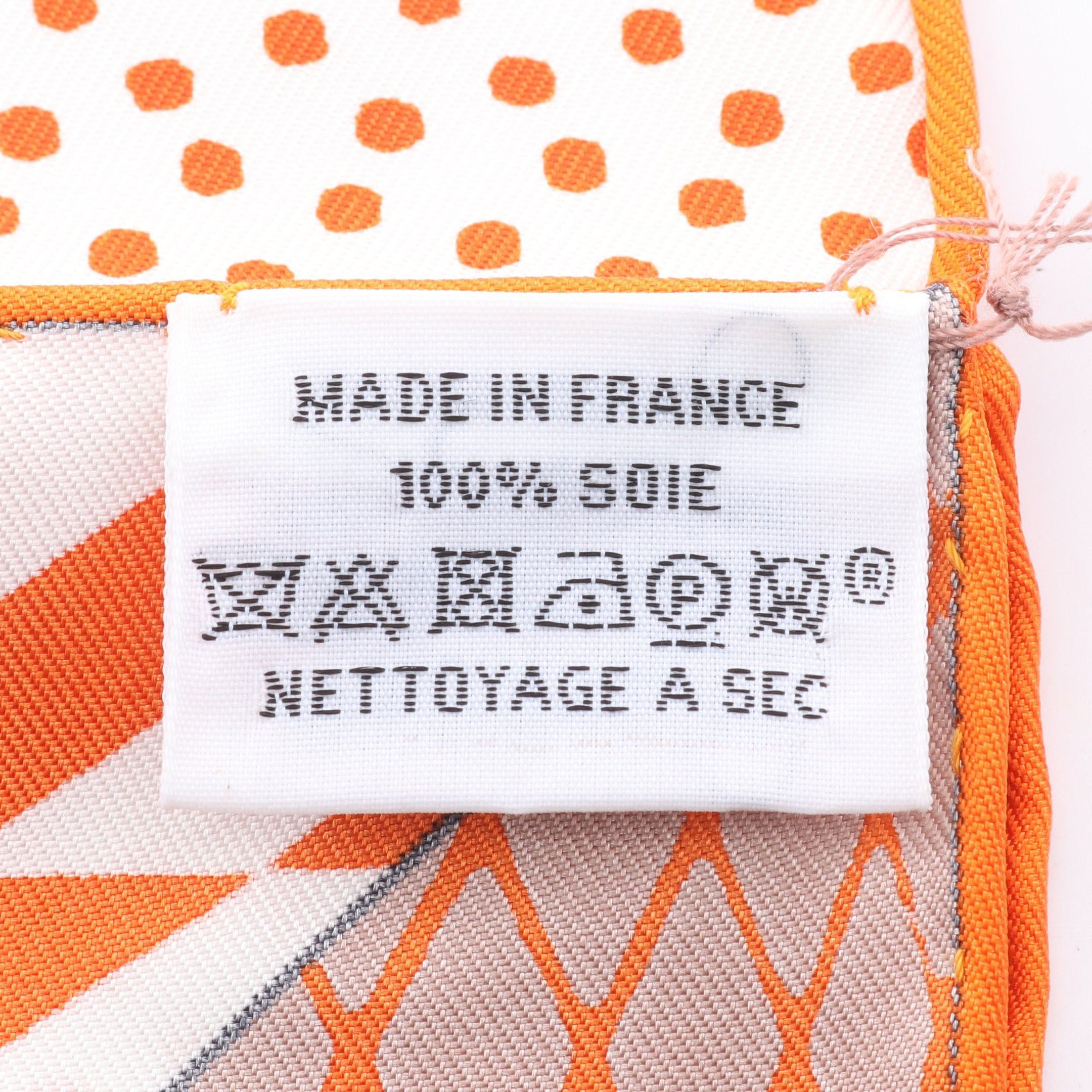Hermes Hermes Carres 90 Grand Theatre Nouveau Scarf Silk Khaki Green Orange Multicolor Size ONE SIZE - 3 Thumbnail