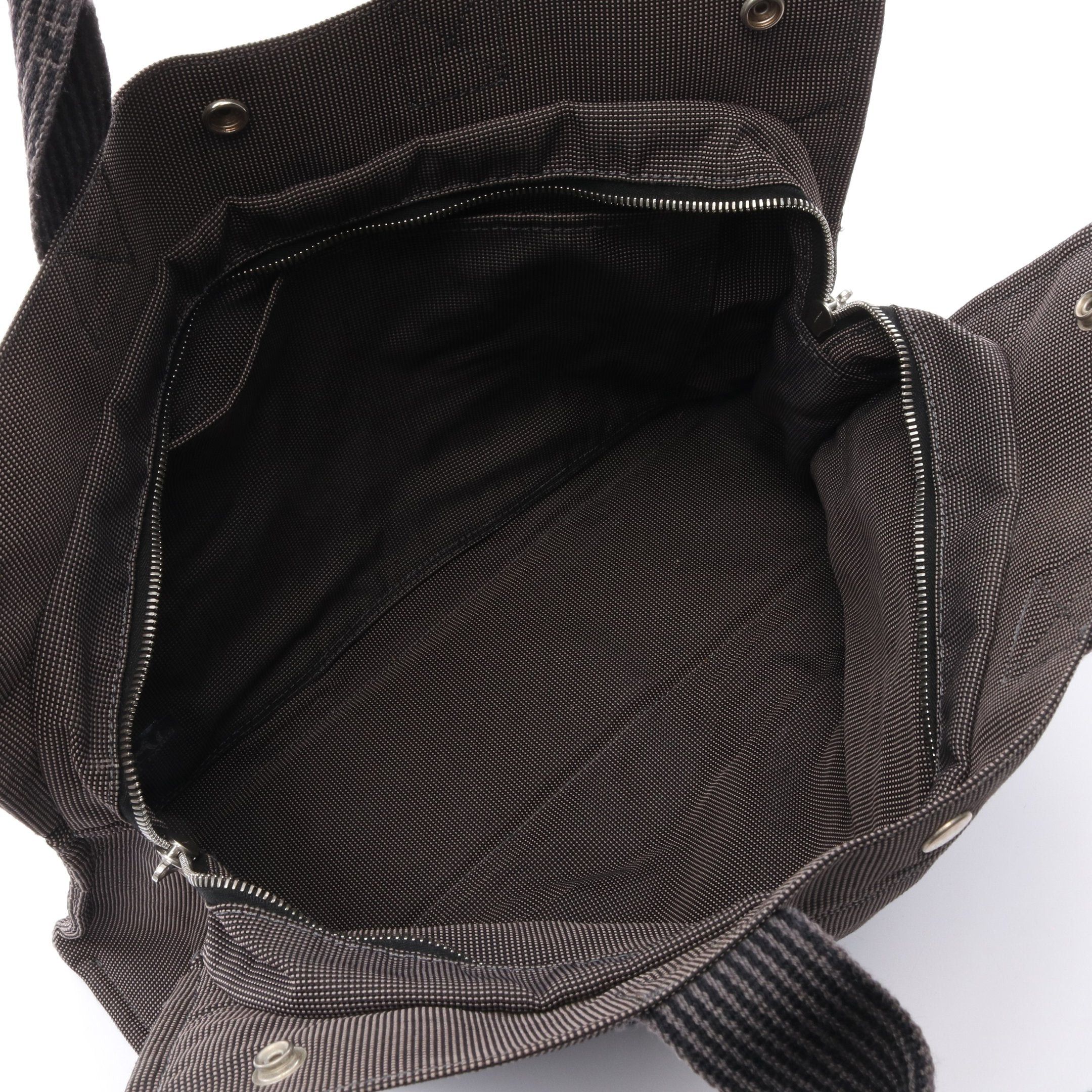 Hermes Hermes Yale Line Mm Handbag Tote Bag Nylon Canvas Dark Gray Silver Hardware Size ONE SIZE - 3 Thumbnail