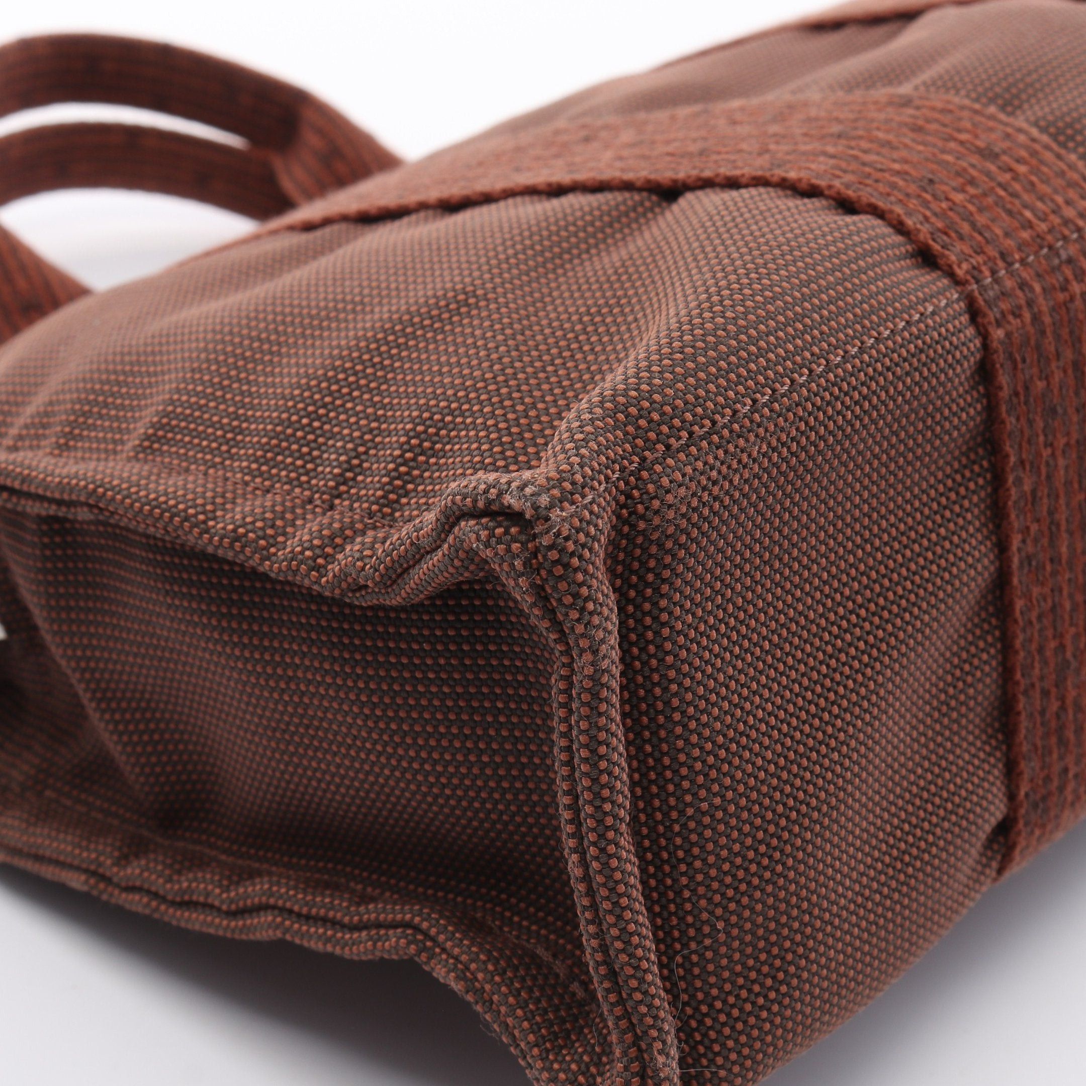 Hermes Hermes Yale Line Pm Handbag Tote Bag Nylon Canvas Brown Silver Hardware Size ONE SIZE - 5 Thumbnail