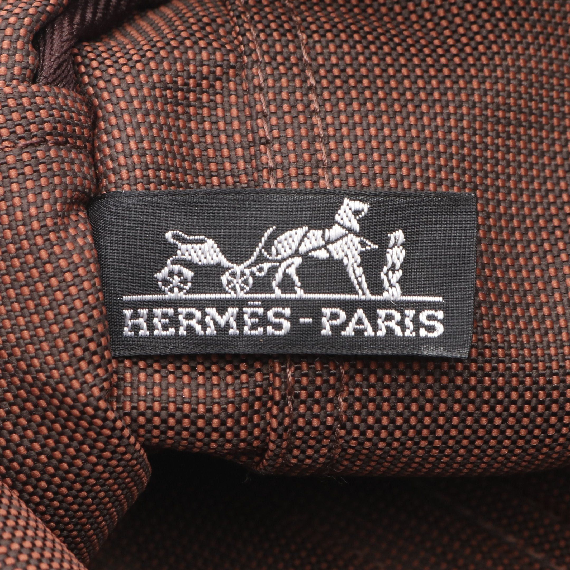 Hermes Hermes Yale Line Pm Handbag Tote Bag Nylon Canvas Brown Silver Hardware Size ONE SIZE - 4 Thumbnail