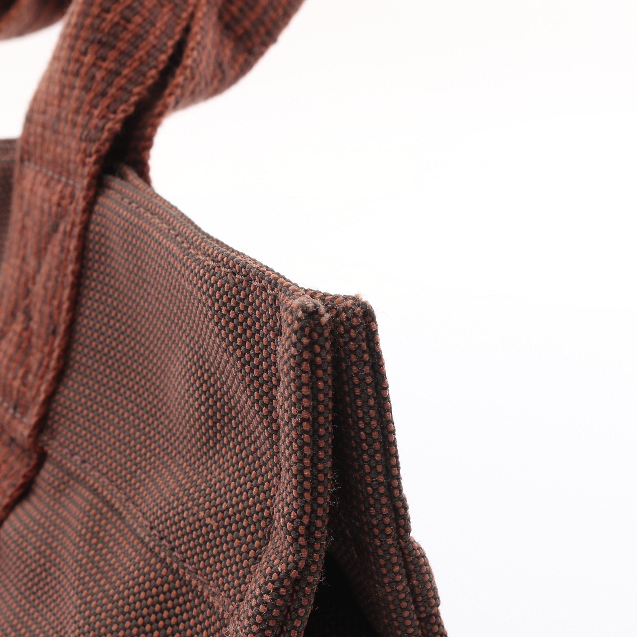 Hermes Hermes Yale Line Pm Handbag Tote Bag Nylon Canvas Brown Silver Hardware Size ONE SIZE - 7 Thumbnail