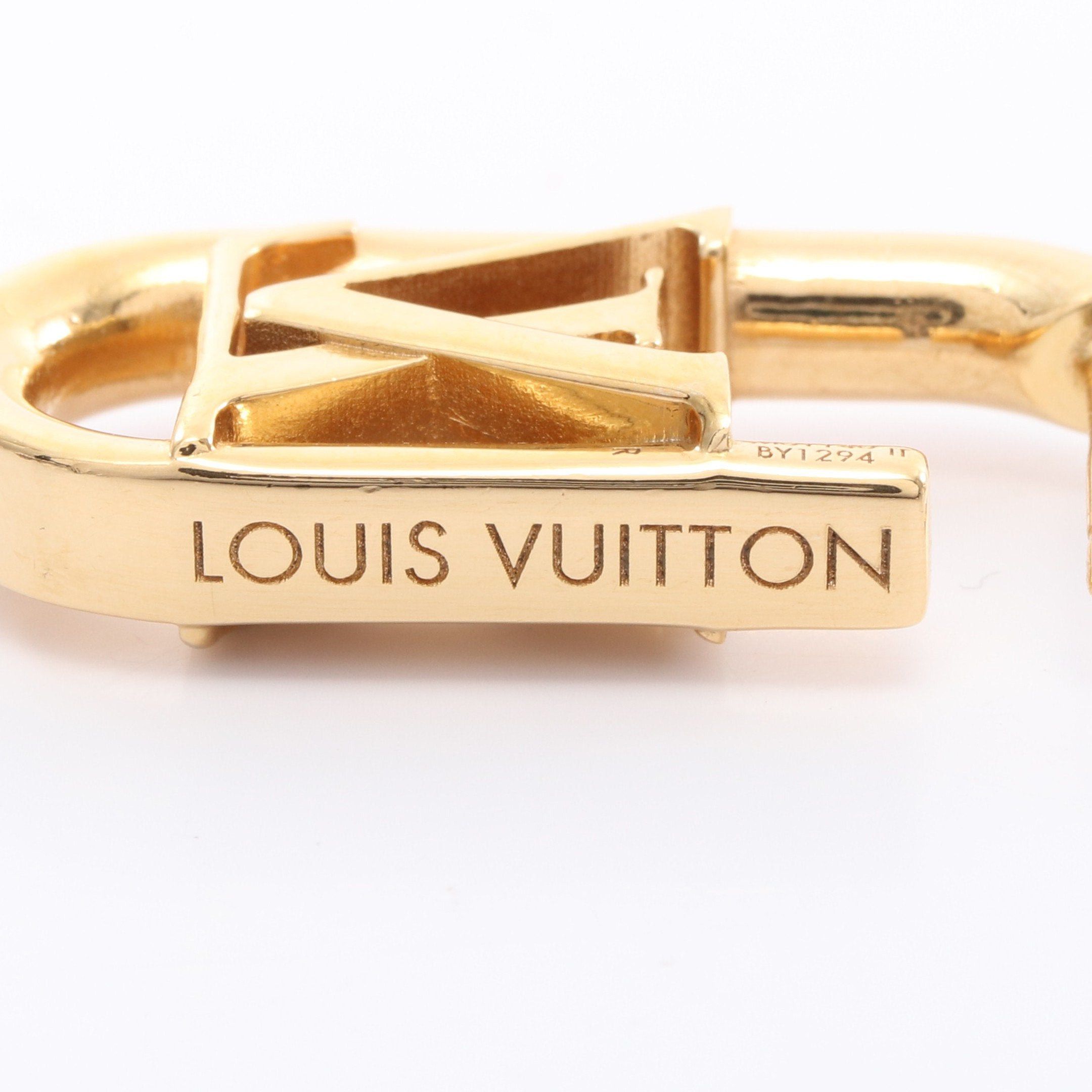 Louis Vuitton Louis Vuitton My Lv Chain Hoop Earrings Gp Gold Size ONE SIZE - 4 Thumbnail