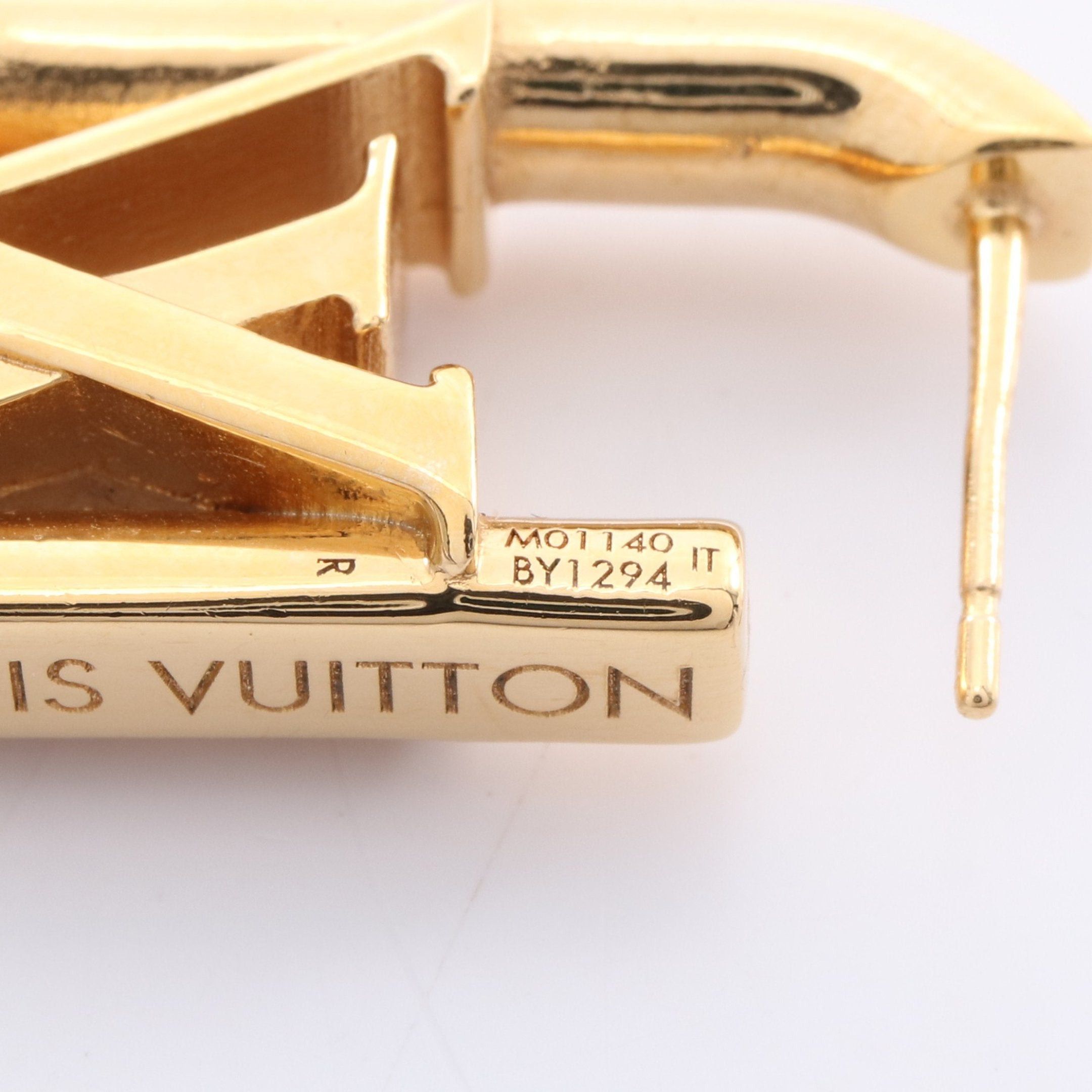 Louis Vuitton Louis Vuitton My Lv Chain Hoop Earrings Gp Gold Size ONE SIZE - 5 Thumbnail