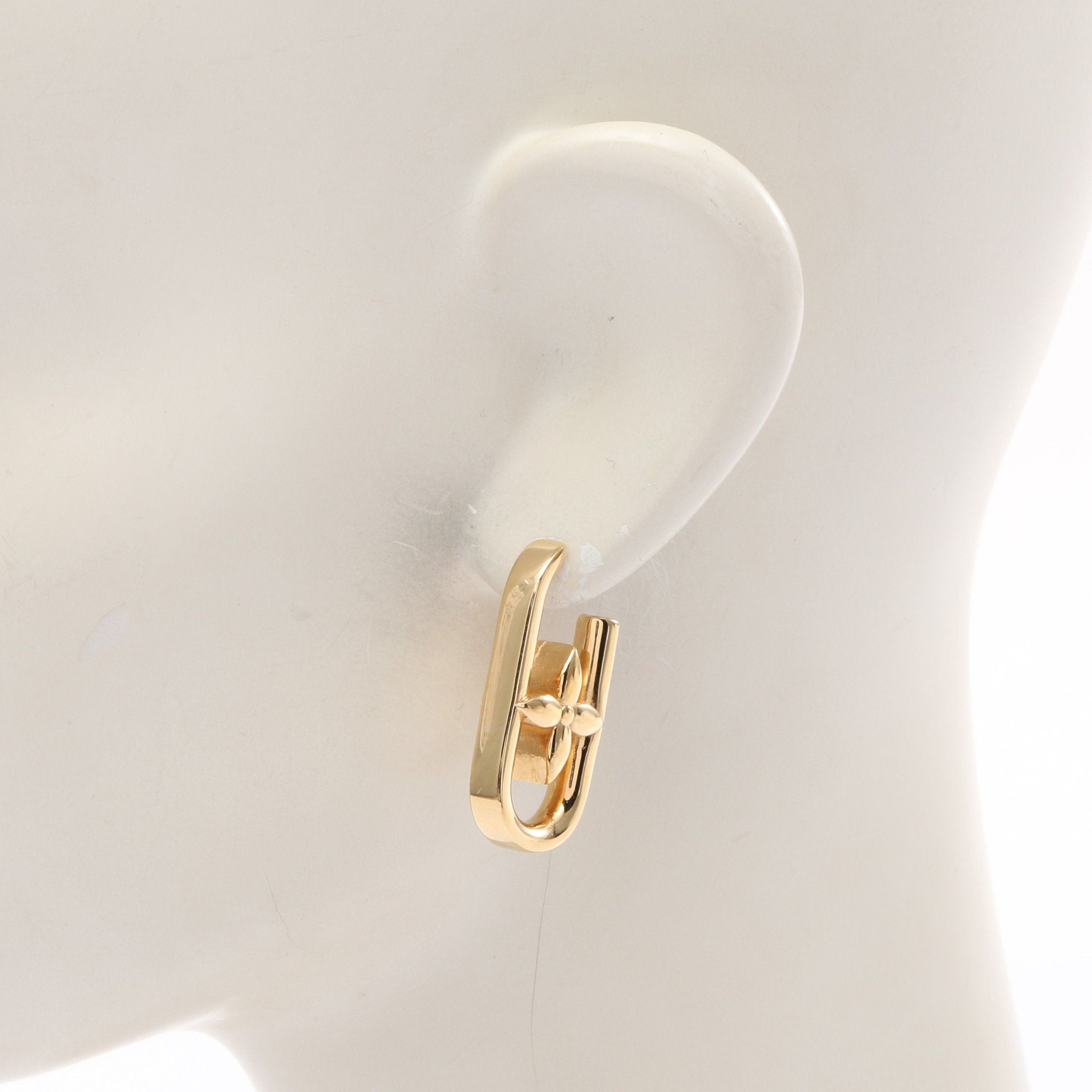Louis Vuitton Louis Vuitton My Lv Chain Hoop Earrings Gp Gold Size ONE SIZE - 6 Thumbnail