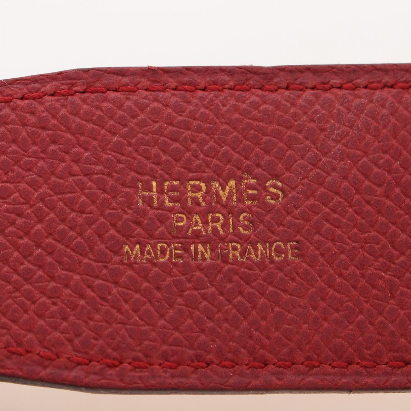 Hermes Hermes Constance H-Belt Jaune Rougewif Belt Courchevel Yellow Red Gold Hardware Reversible □B Stamp (Manufactured Around 1998) Size ONE SIZE - 4 Thumbnail