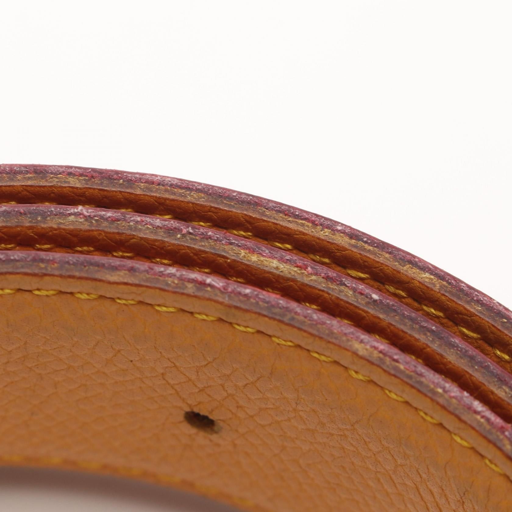 Hermes Hermes Constance H-Belt Jaune Rougewif Belt Courchevel Yellow Red Gold Hardware Reversible □B Stamp (Manufactured Around 1998) Size ONE SIZE - 13 Thumbnail
