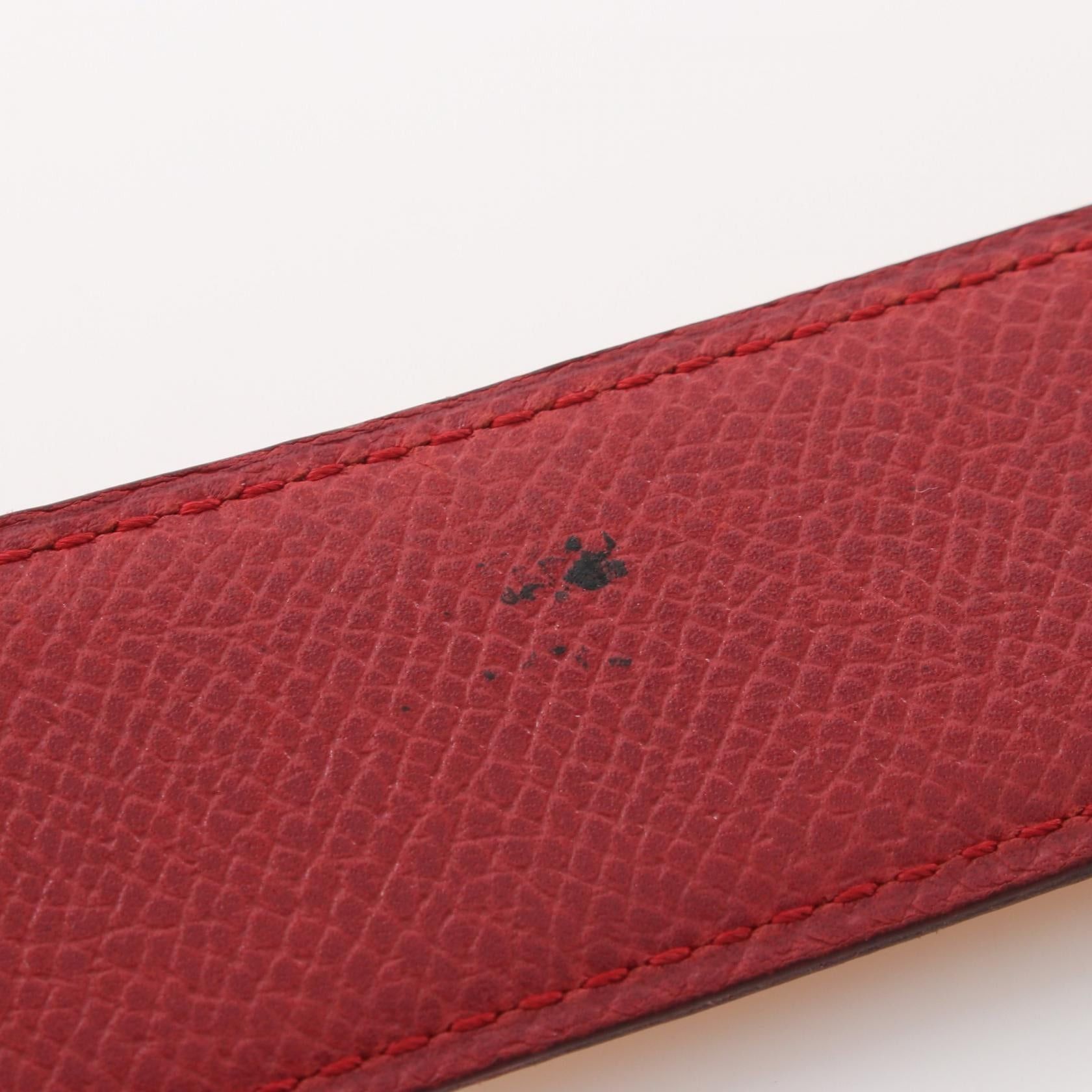 Hermes Hermes Constance H-Belt Jaune Rougewif Belt Courchevel Yellow Red Gold Hardware Reversible □B Stamp (Manufactured Around 1998) Size ONE SIZE - 7 Thumbnail