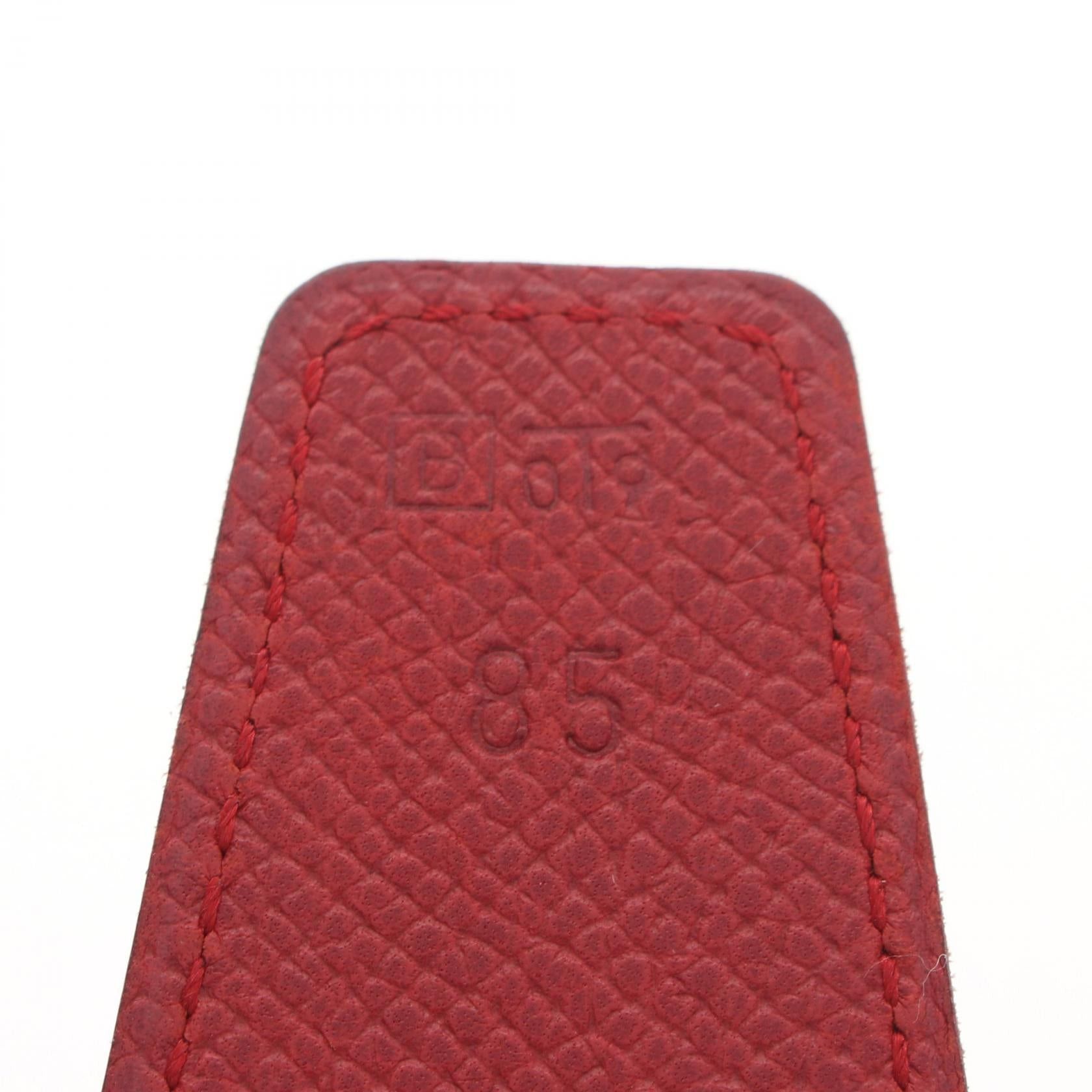 Hermes Hermes Constance H-Belt Jaune Rougewif Belt Courchevel Yellow Red Gold Hardware Reversible □B Stamp (Manufactured Around 1998) Size ONE SIZE - 5 Thumbnail