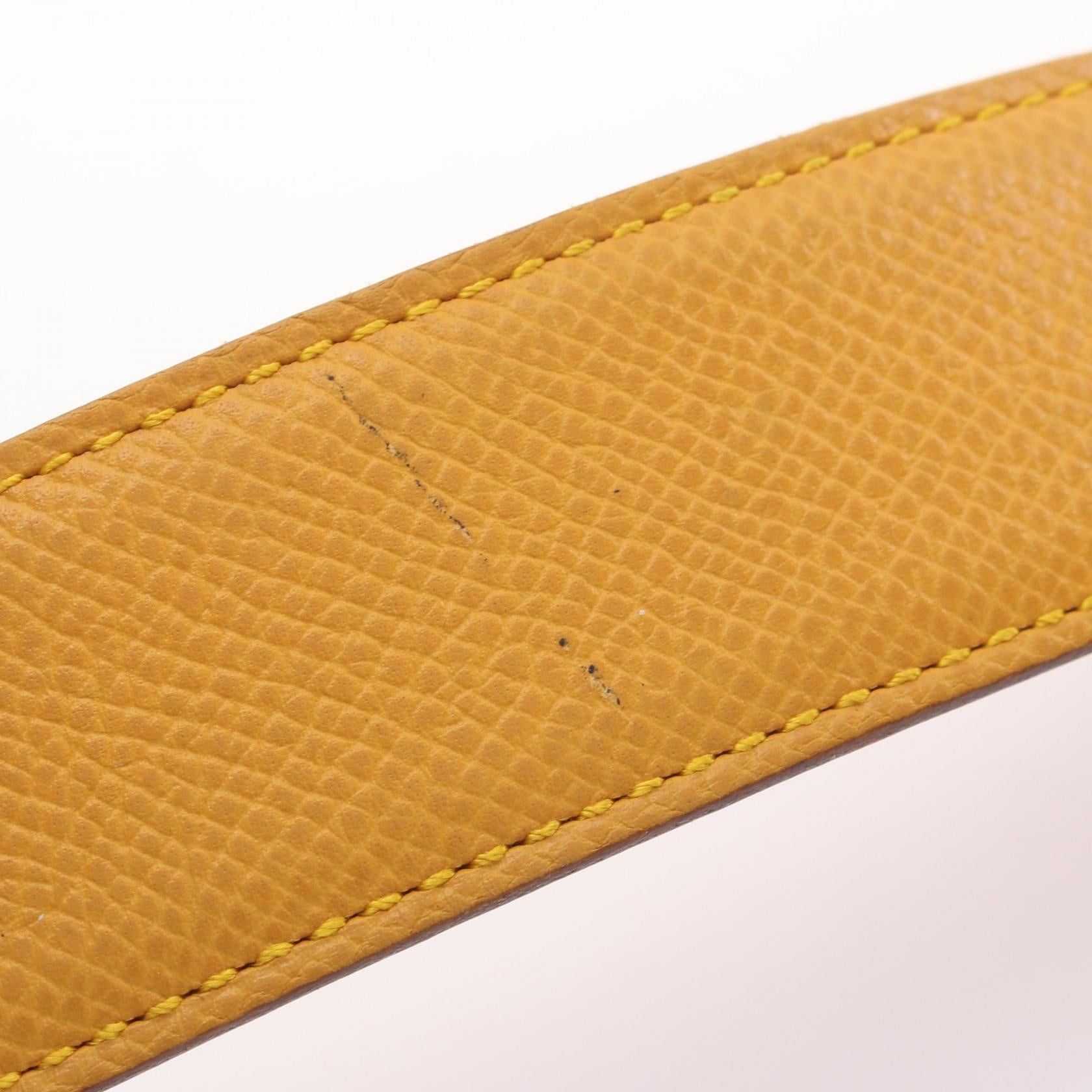 Hermes Hermes Constance H-Belt Jaune Rougewif Belt Courchevel Yellow Red Gold Hardware Reversible □B Stamp (Manufactured Around 1998) Size ONE SIZE - 9 Thumbnail