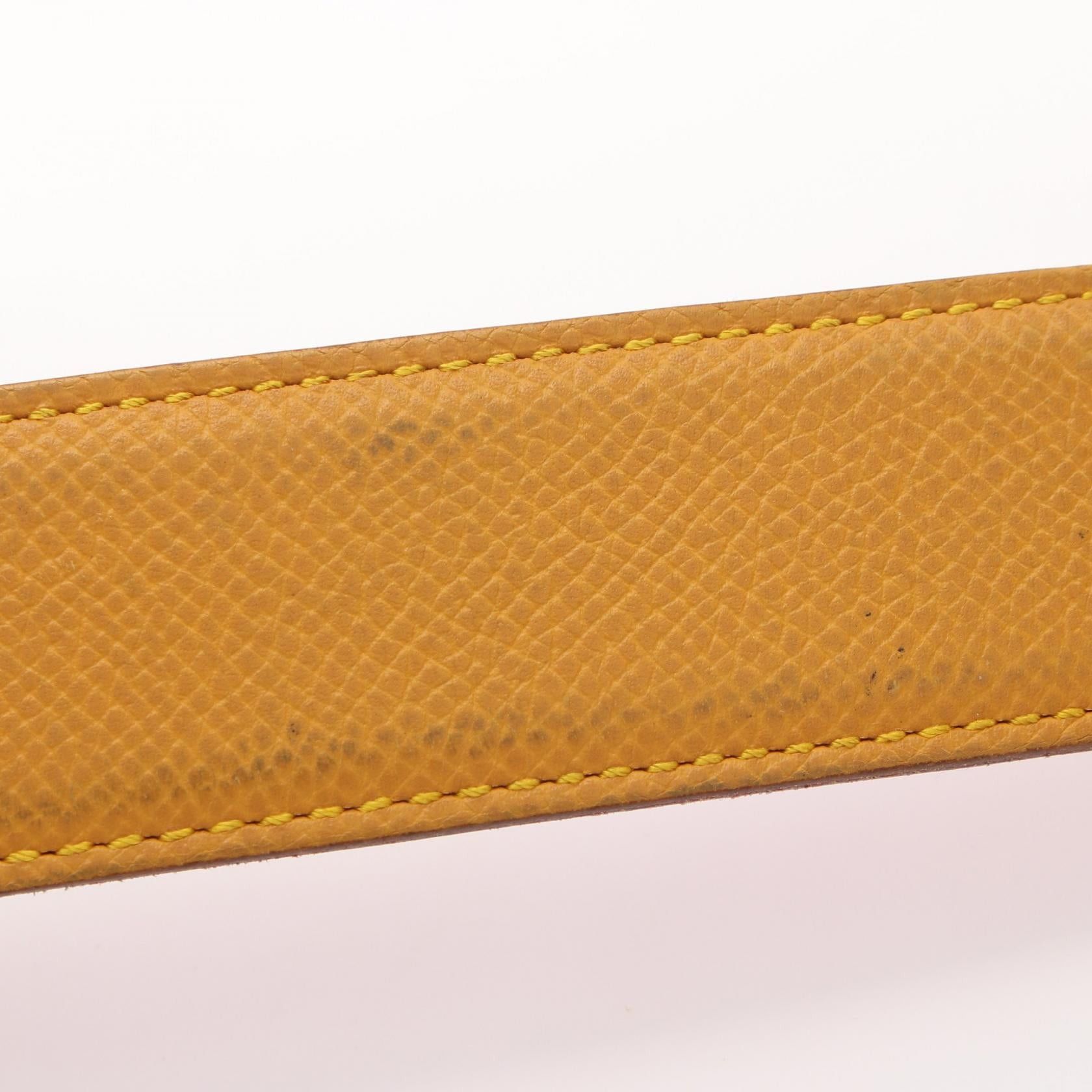 Hermes Hermes Constance H-Belt Jaune Rougewif Belt Courchevel Yellow Red Gold Hardware Reversible □B Stamp (Manufactured Around 1998) Size ONE SIZE - 12 Thumbnail