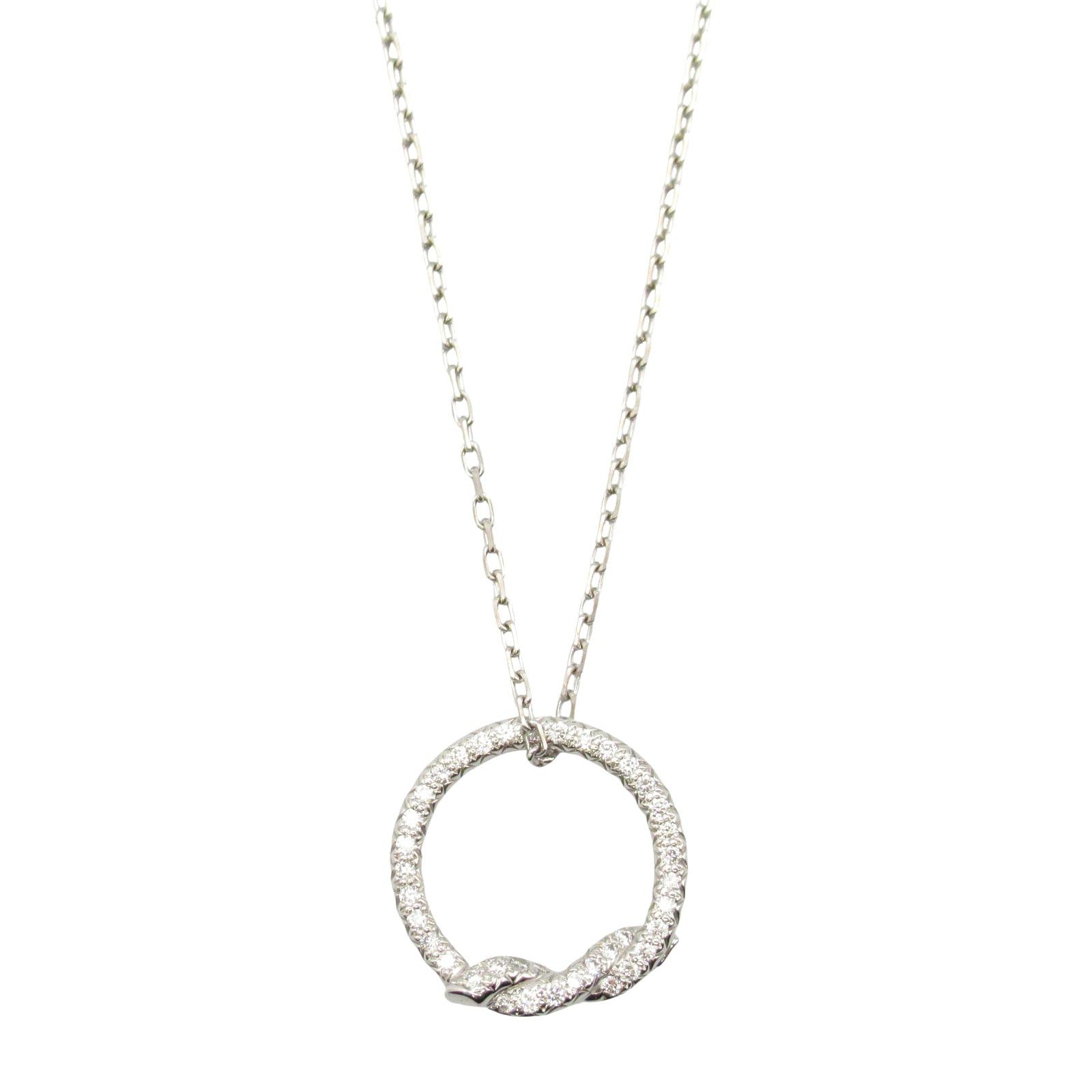 Cartier Cartier Entrelacés Diamond Necklace K18Wg (White Gold) Clear Size ONE SIZE - 3 Thumbnail