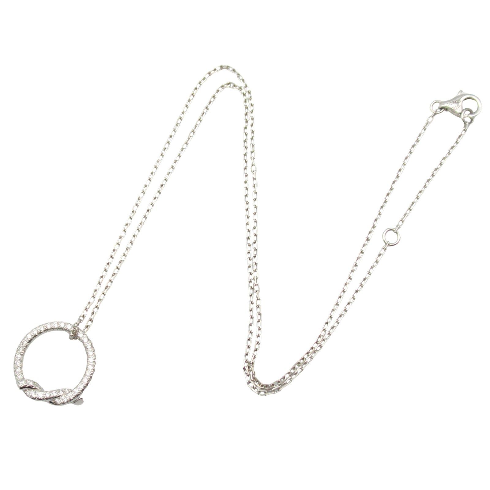 Cartier Cartier Entrelacés Diamond Necklace K18Wg (White Gold) Clear Size ONE SIZE - 2 Thumbnail