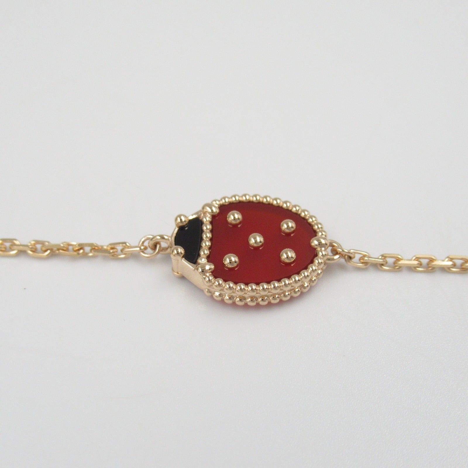 Van Cleef & Arpels Van Cleef Arpels Lucky Scrounged Wing Ladybug Bracelet K18Pg (Pink Gold) Carnelian/Onyx Red Black Size ONE SIZE - 6 Thumbnail