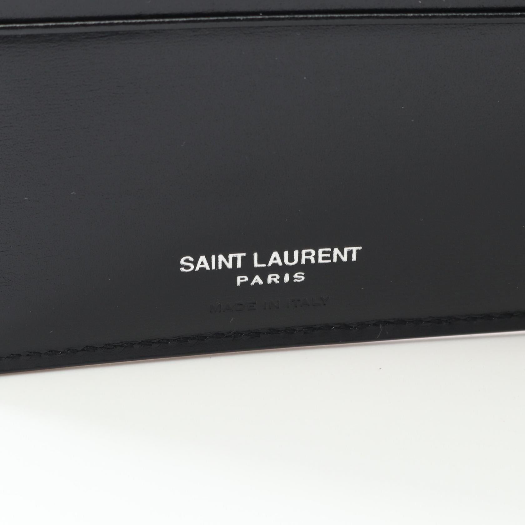 Yves Saint Laurent Yves Saint Laurent Eastwest Wallet Monogram Bi-Fold Leather Black Size ONE SIZE - 4 Thumbnail