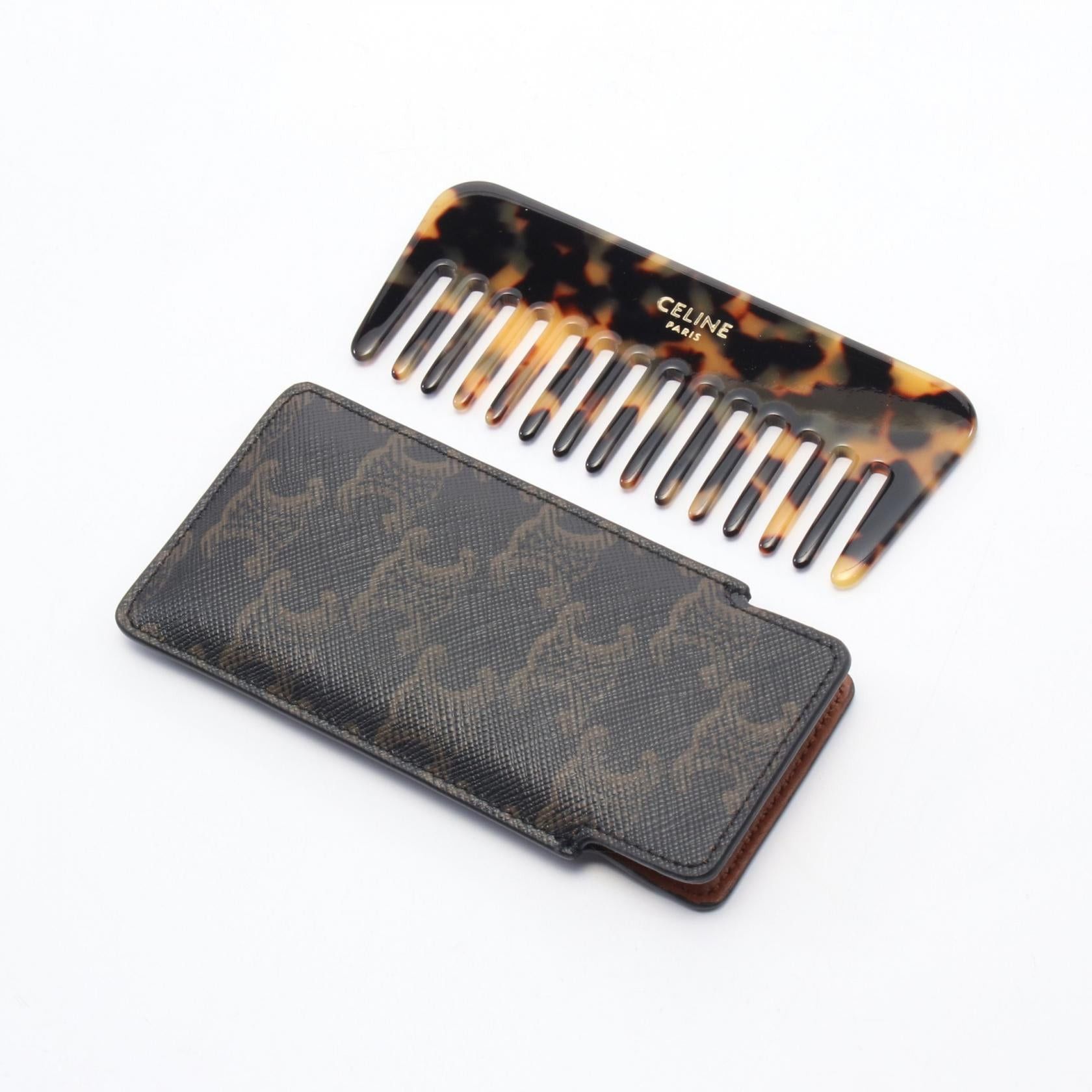 Celine Celine Small Hair Comb Accessory Brown Size ONE SIZE - 4 Thumbnail