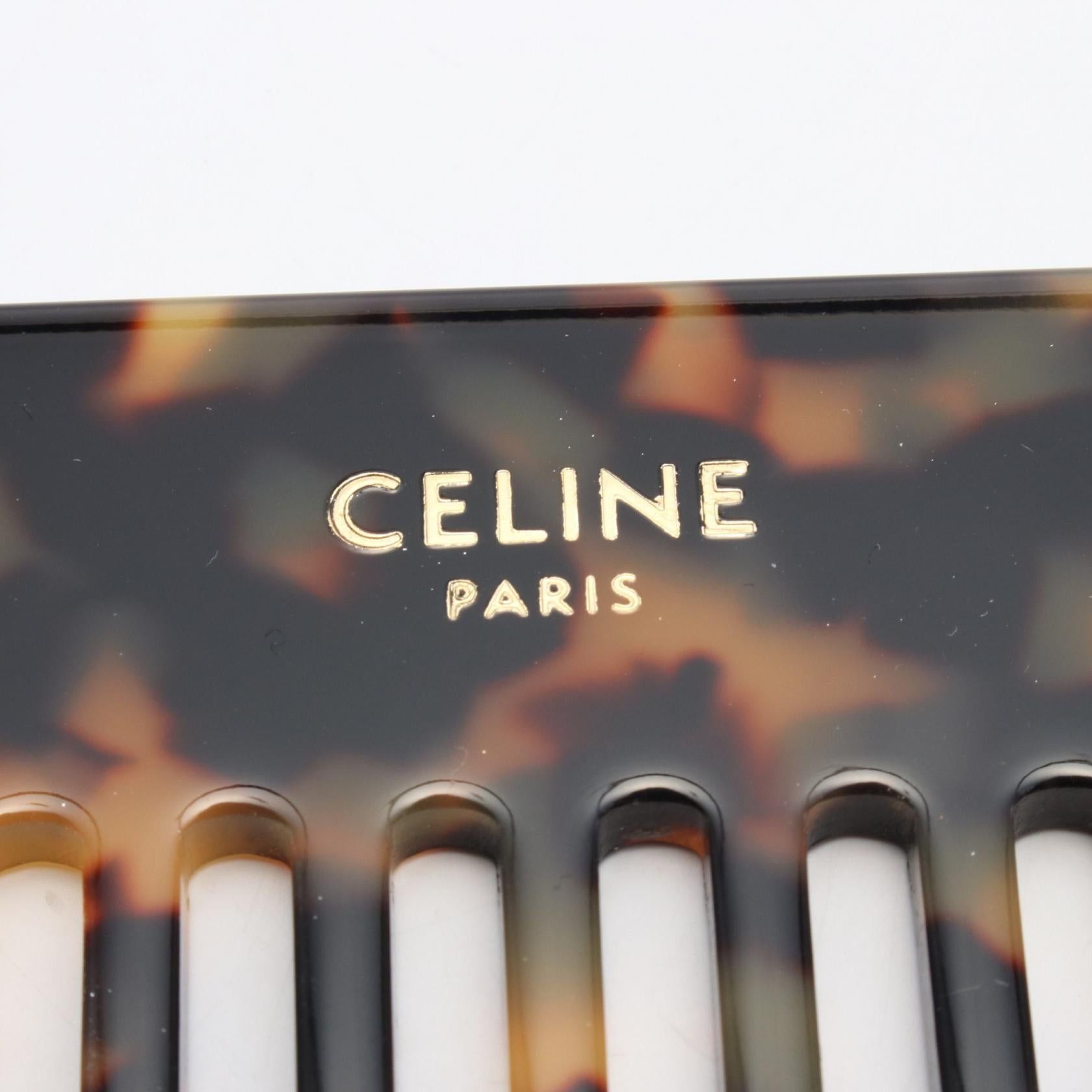 Celine Celine Small Hair Comb Accessory Brown Size ONE SIZE - 3 Thumbnail