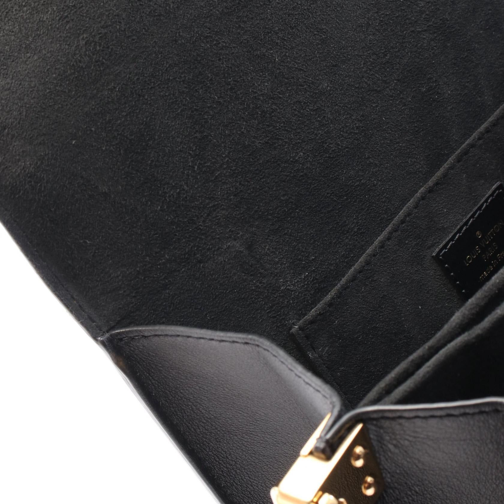 Louis Vuitton Louis Vuitton Dauphine Mm Lv Lock Noir Chain Shoulder Bag Leather Black Size ONE SIZE - 6 Thumbnail