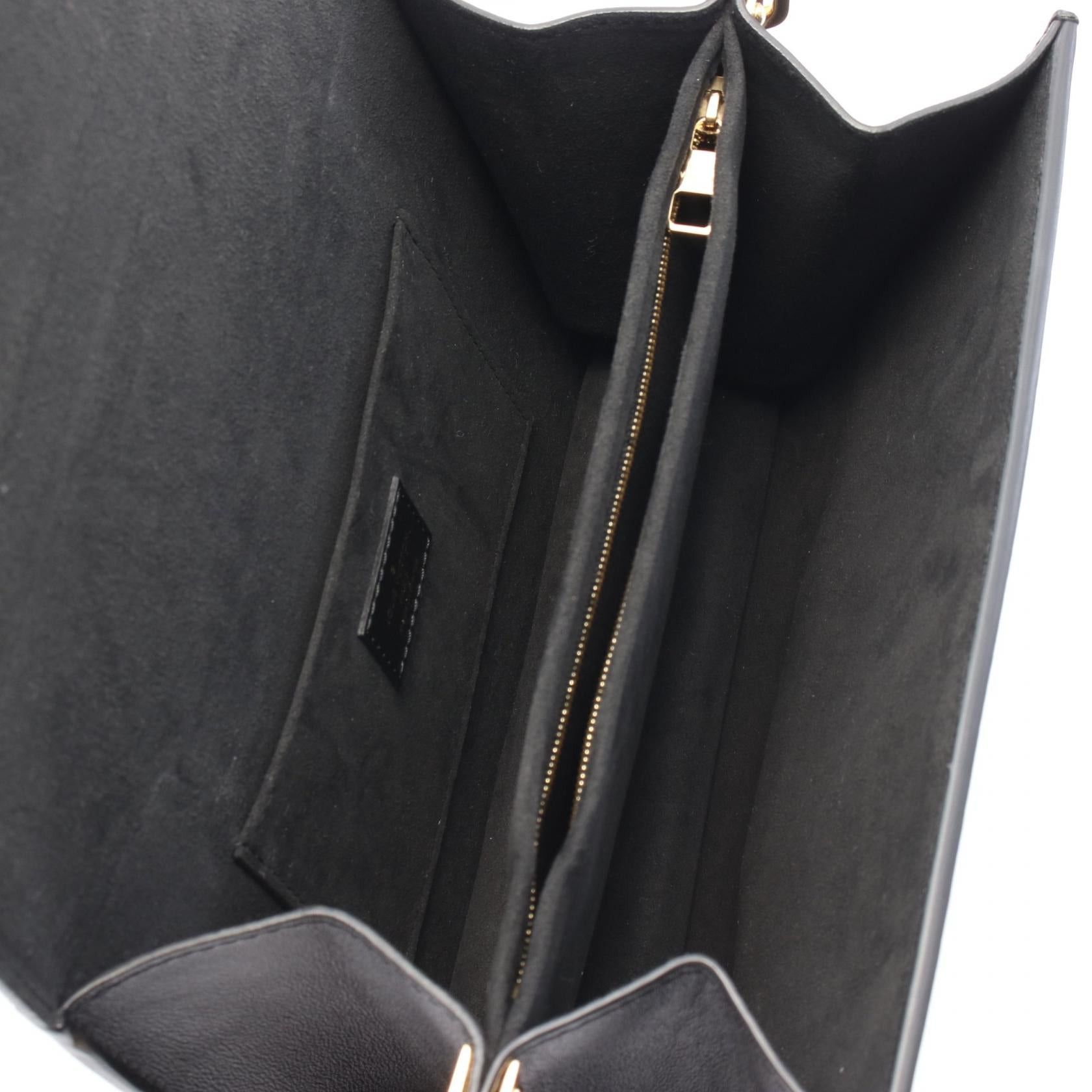 Louis Vuitton Louis Vuitton Dauphine Mm Lv Lock Noir Chain Shoulder Bag Leather Black Size ONE SIZE - 3 Thumbnail