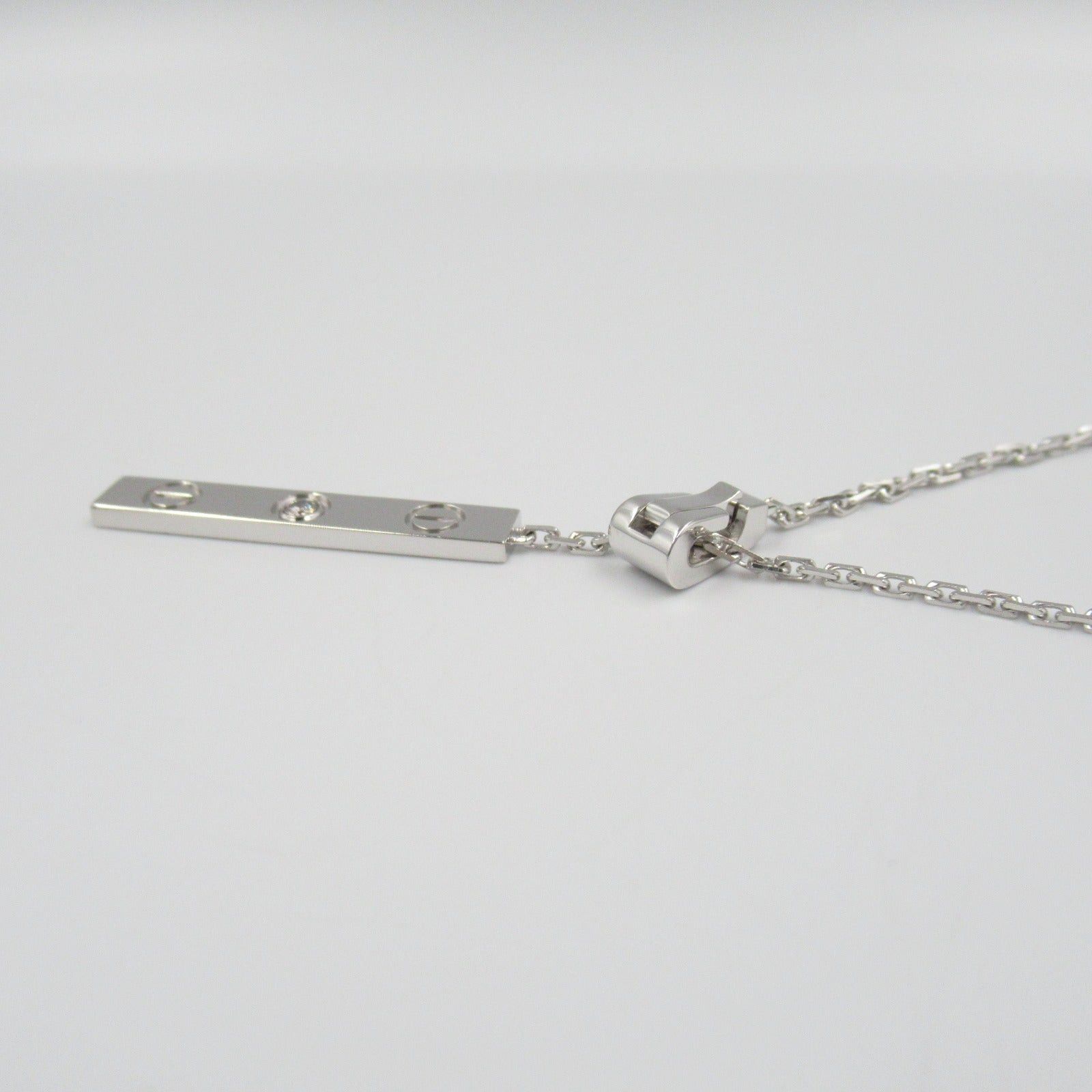 Cartier Cartier Love Y Shape Diamond Necklace K18Wg (White Gold) Clear Size ONE SIZE - 5 Thumbnail