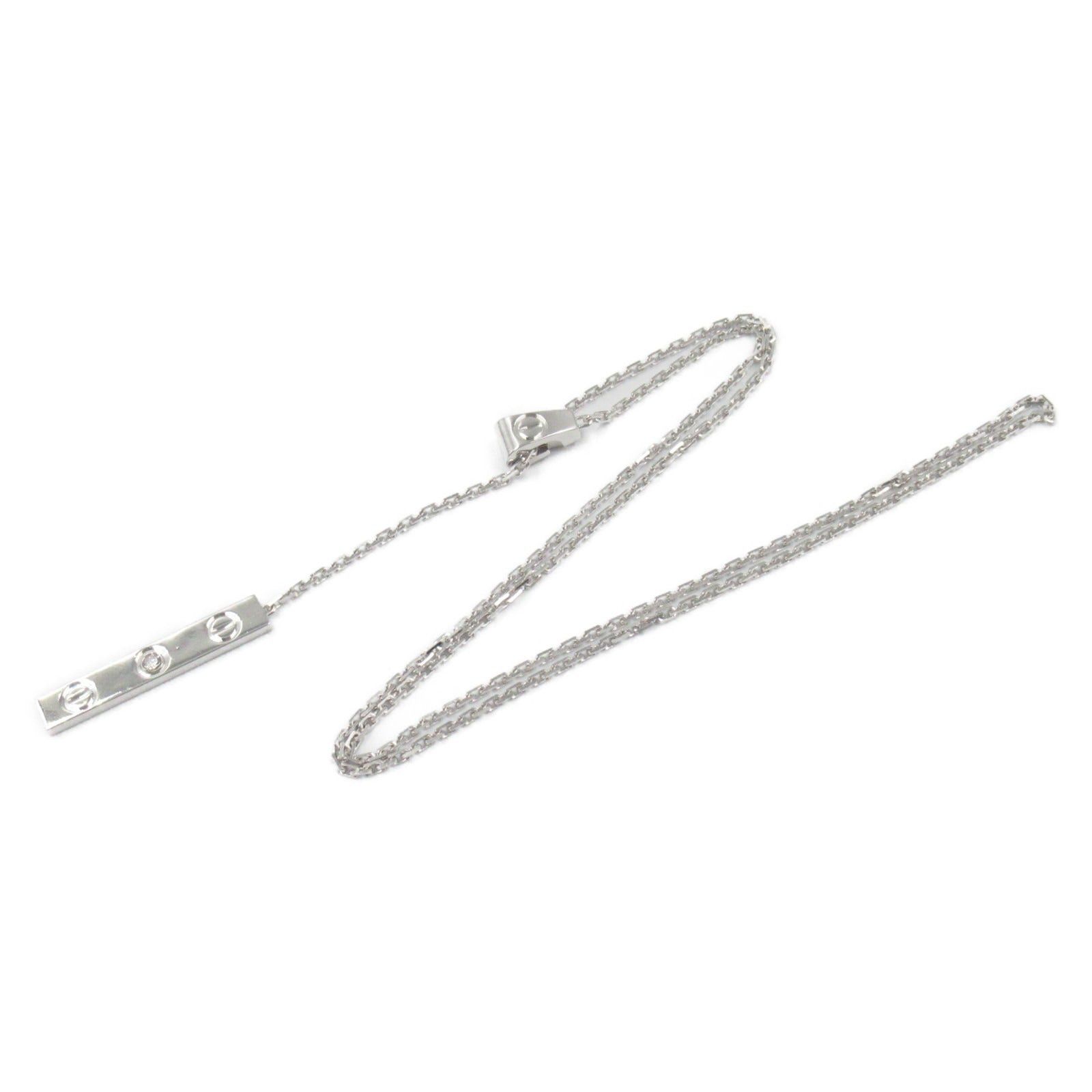 Cartier Cartier Love Y Shape Diamond Necklace K18Wg (White Gold) Clear Size ONE SIZE - 3 Thumbnail