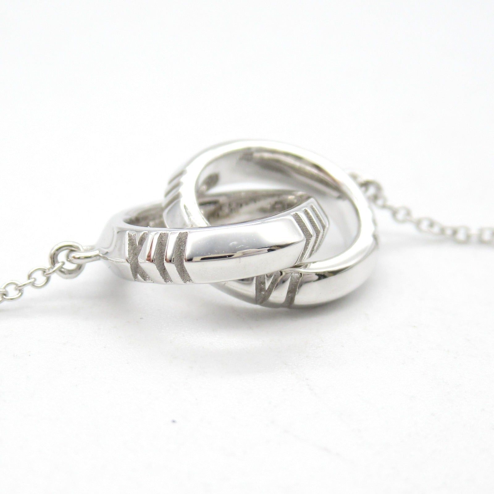 Tiffany & Co. Tiffany Co Double Circle Necklace K18Wg (White Gold) Silver Size ONE SIZE - 7 Thumbnail