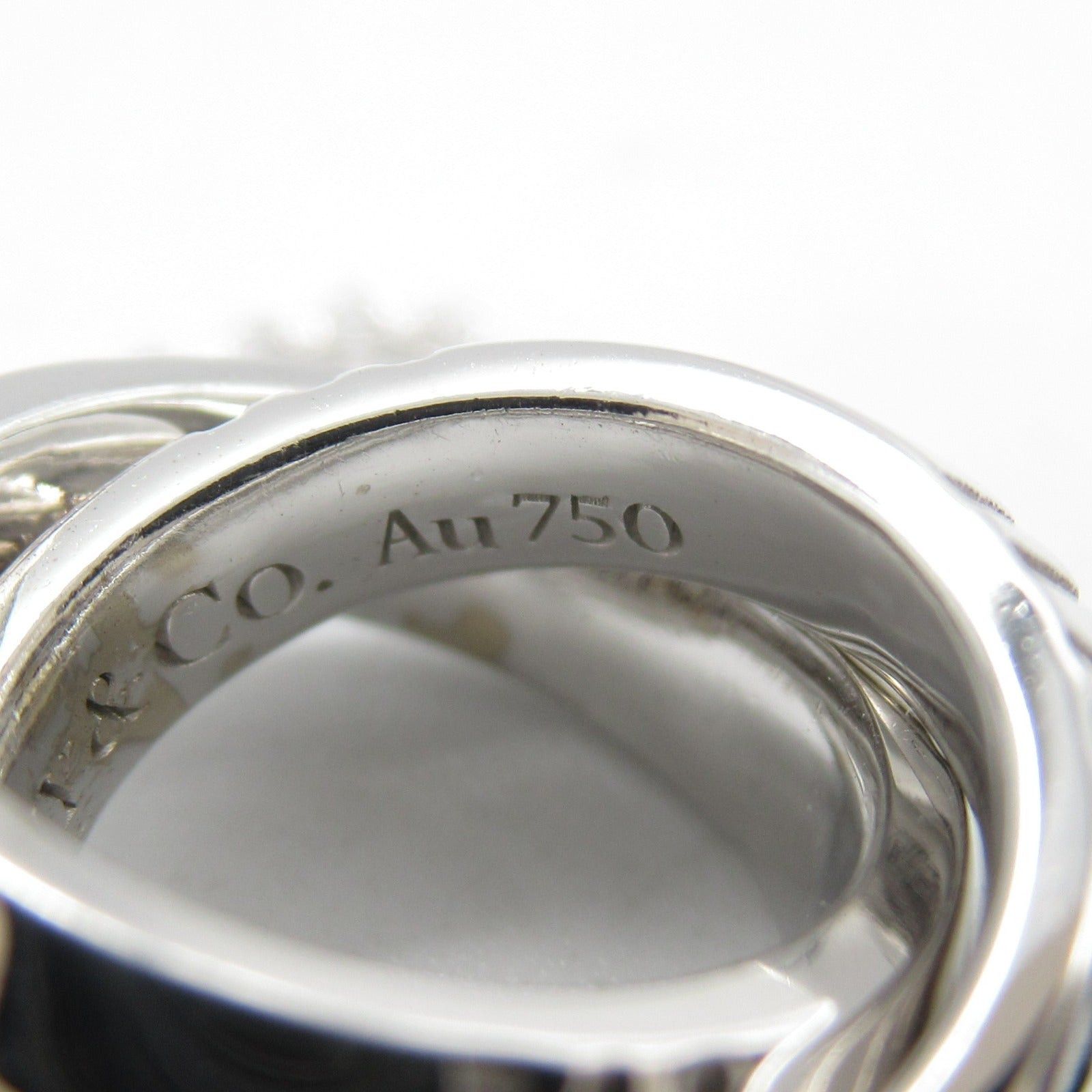 Tiffany & Co. Tiffany Co Double Circle Necklace K18Wg (White Gold) Silver Size ONE SIZE - 6 Thumbnail