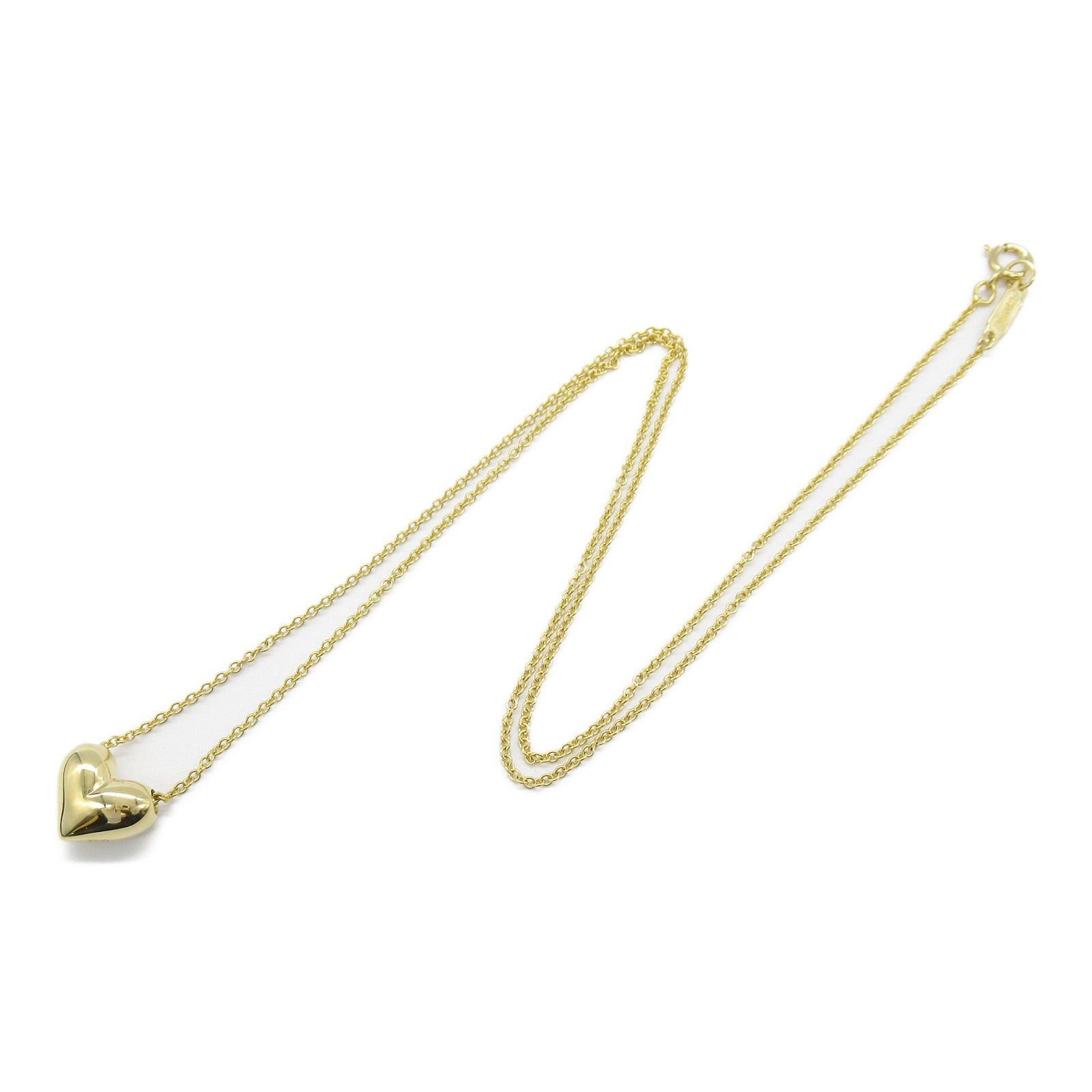 Tiffany Co Pinched Heart Necklace K18 (Yellow Gold) Gold