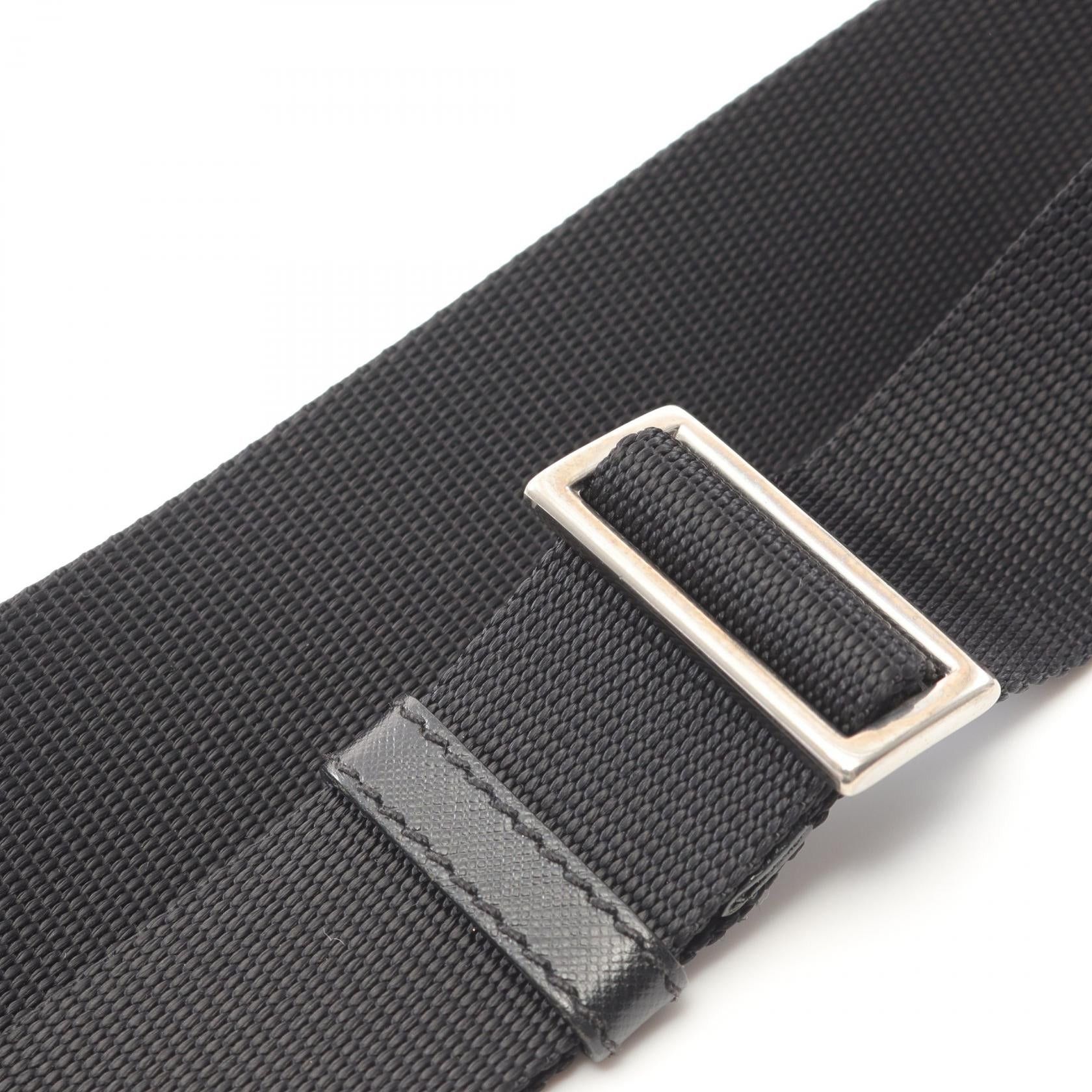 Prada Prada Viaggio Shoulder Bag Nylon Sapphire Leather Black Size ONE SIZE - 10 Thumbnail