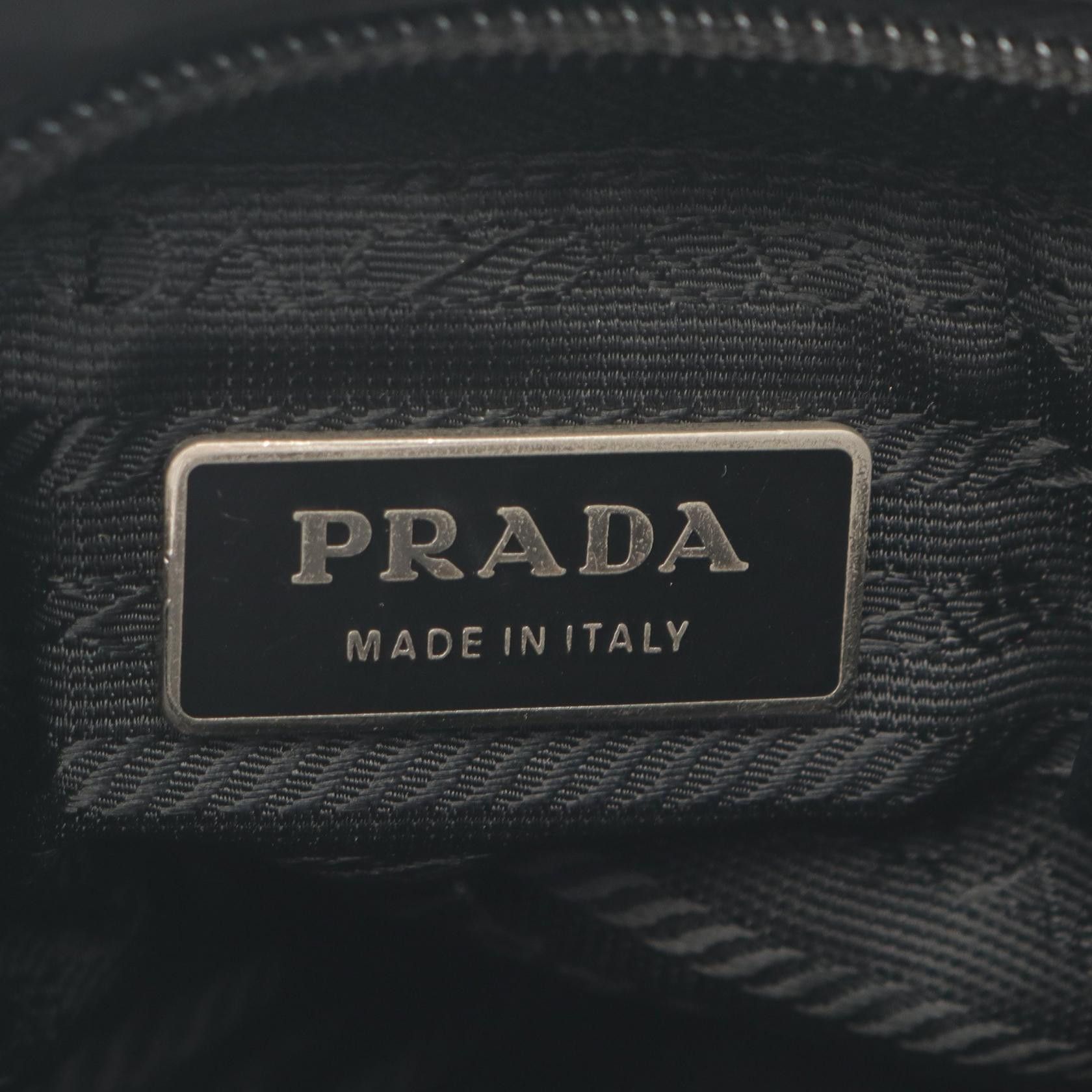 Prada Prada Viaggio Shoulder Bag Nylon Sapphire Leather Black Size ONE SIZE - 4 Thumbnail