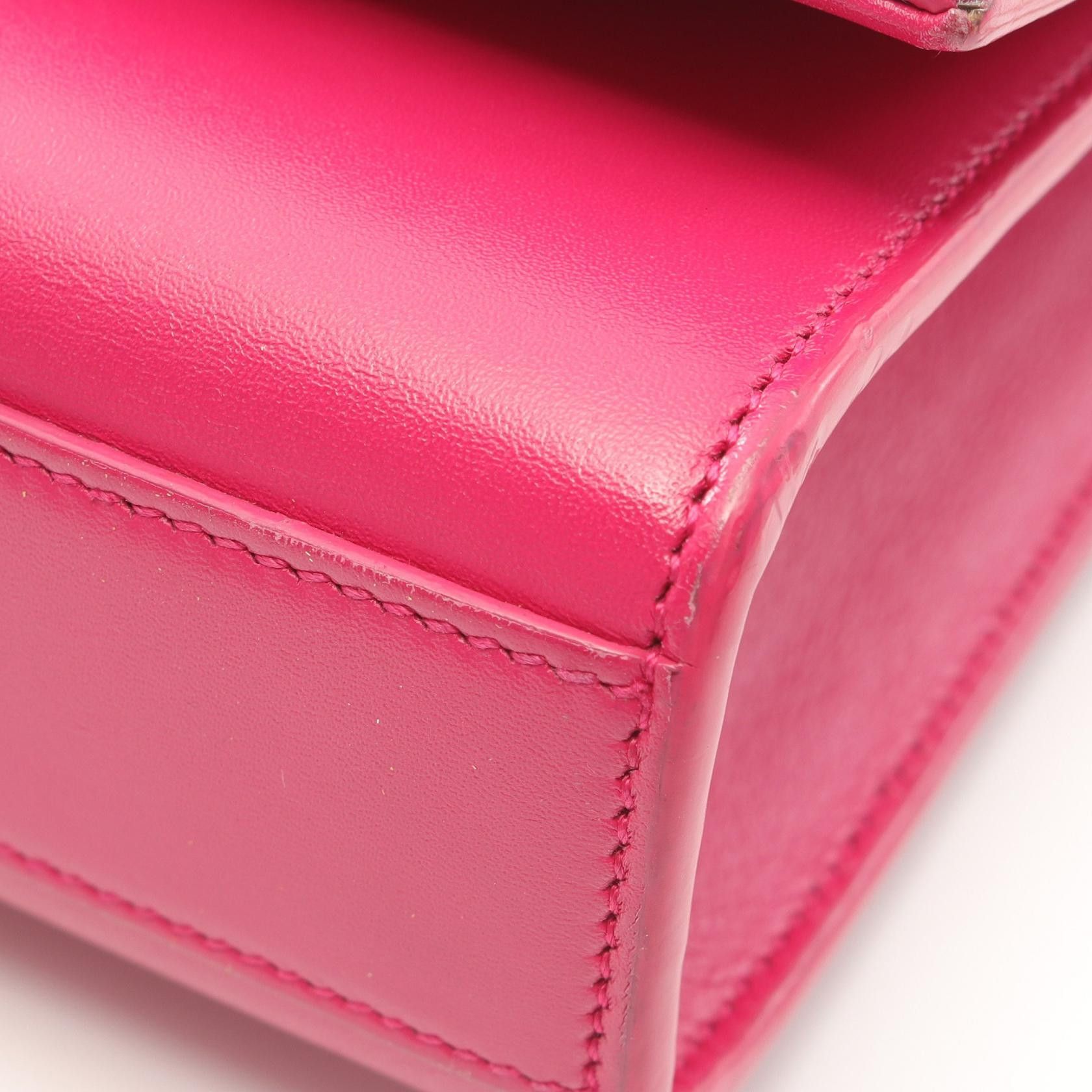 Yves Saint Laurent Yves Saint Laurent Kate Monogram Chain Shoulder Bag Leather Pink Size ONE SIZE - 13 Thumbnail