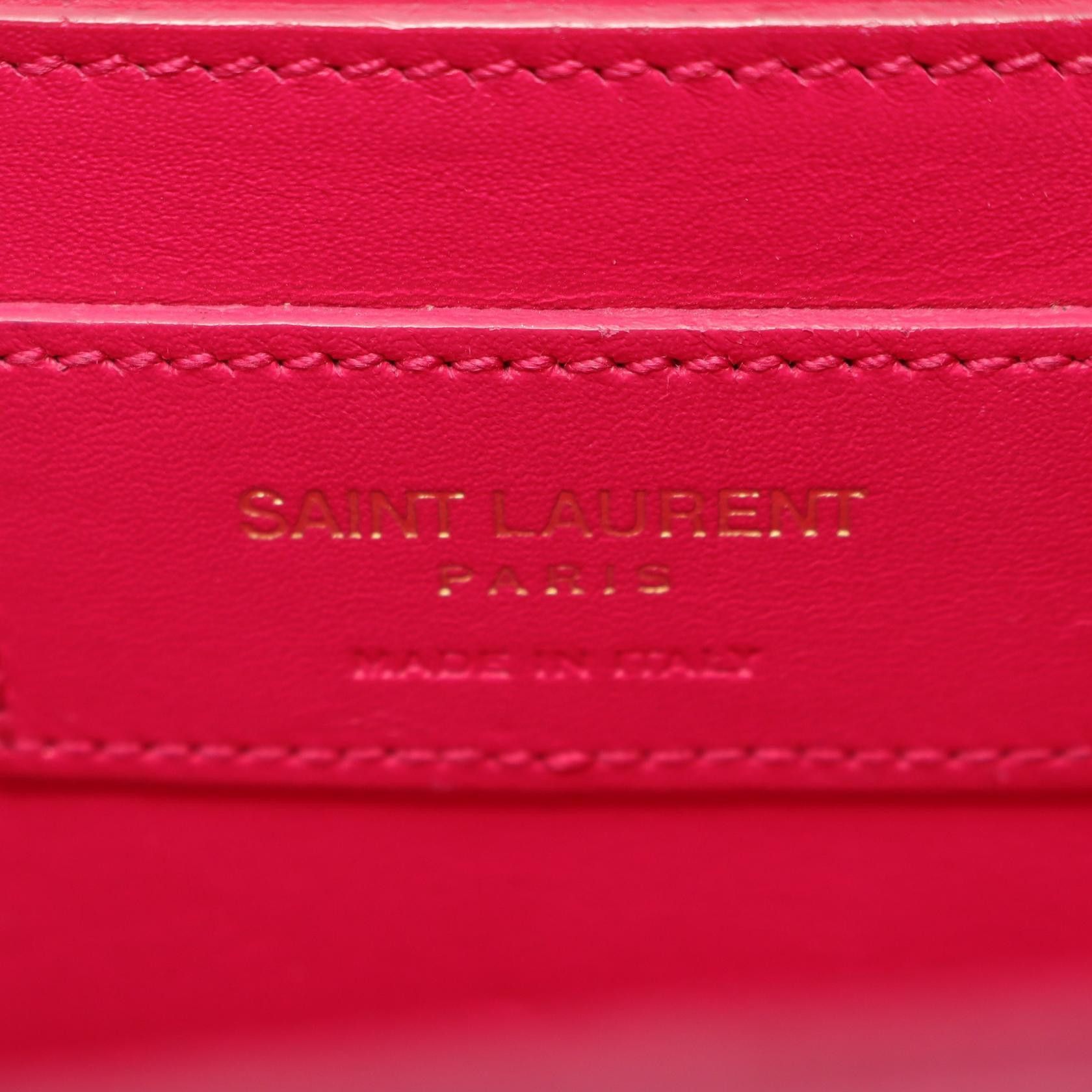 Yves Saint Laurent Yves Saint Laurent Kate Monogram Chain Shoulder Bag Leather Pink Size ONE SIZE - 4 Thumbnail