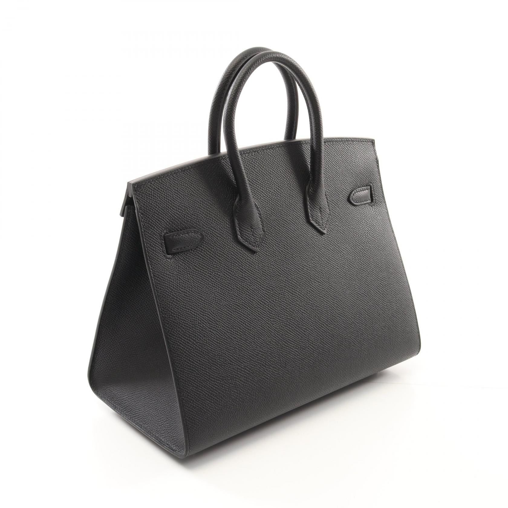 Hermes Hermes Birkin 25 Serie Handbag Veau Epsom Black Electrum Fittings K Stamp Size ONE SIZE - 2 Thumbnail