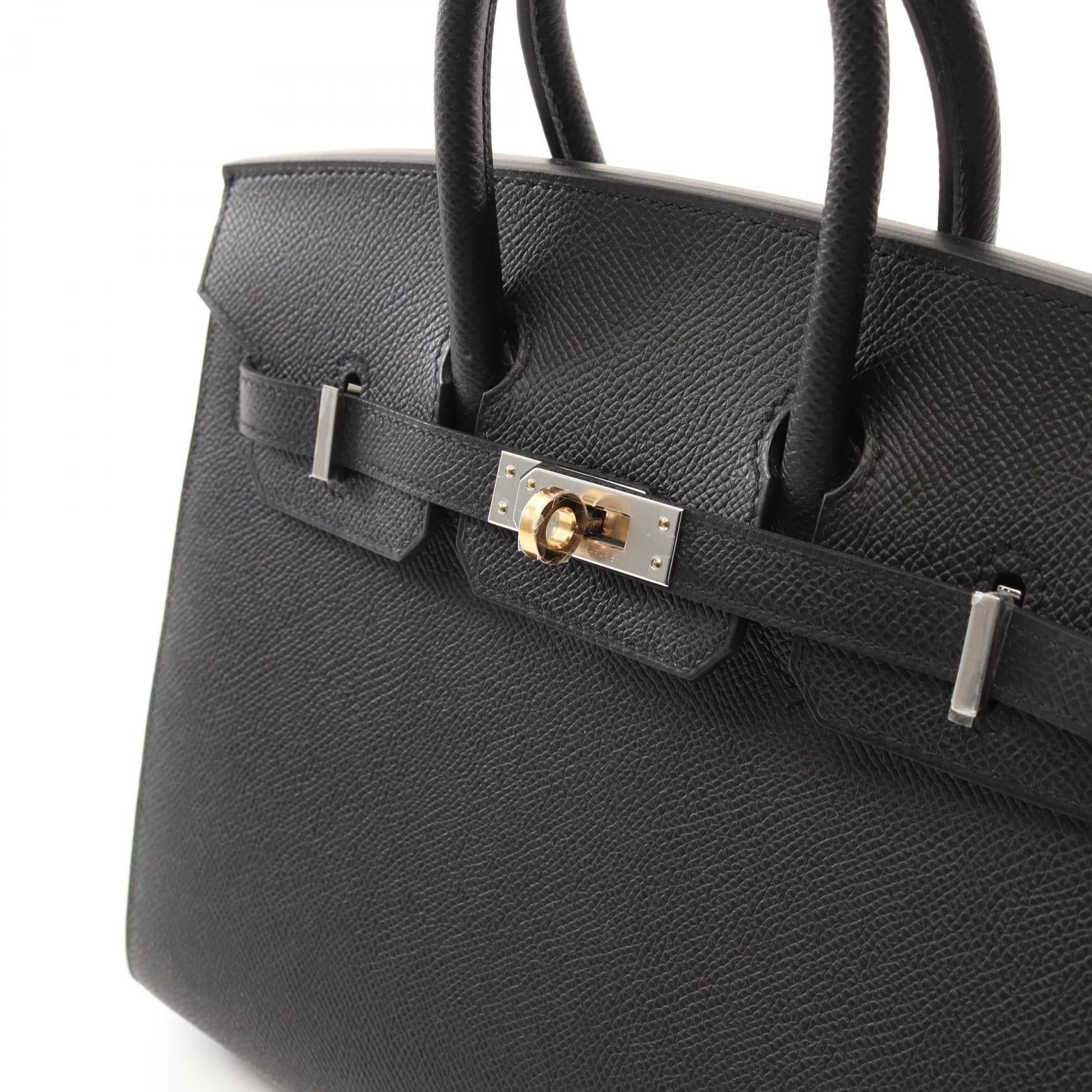 Hermes Hermes Birkin 25 Serie Handbag Veau Epsom Black Electrum Fittings K Stamp Size ONE SIZE - 8 Thumbnail