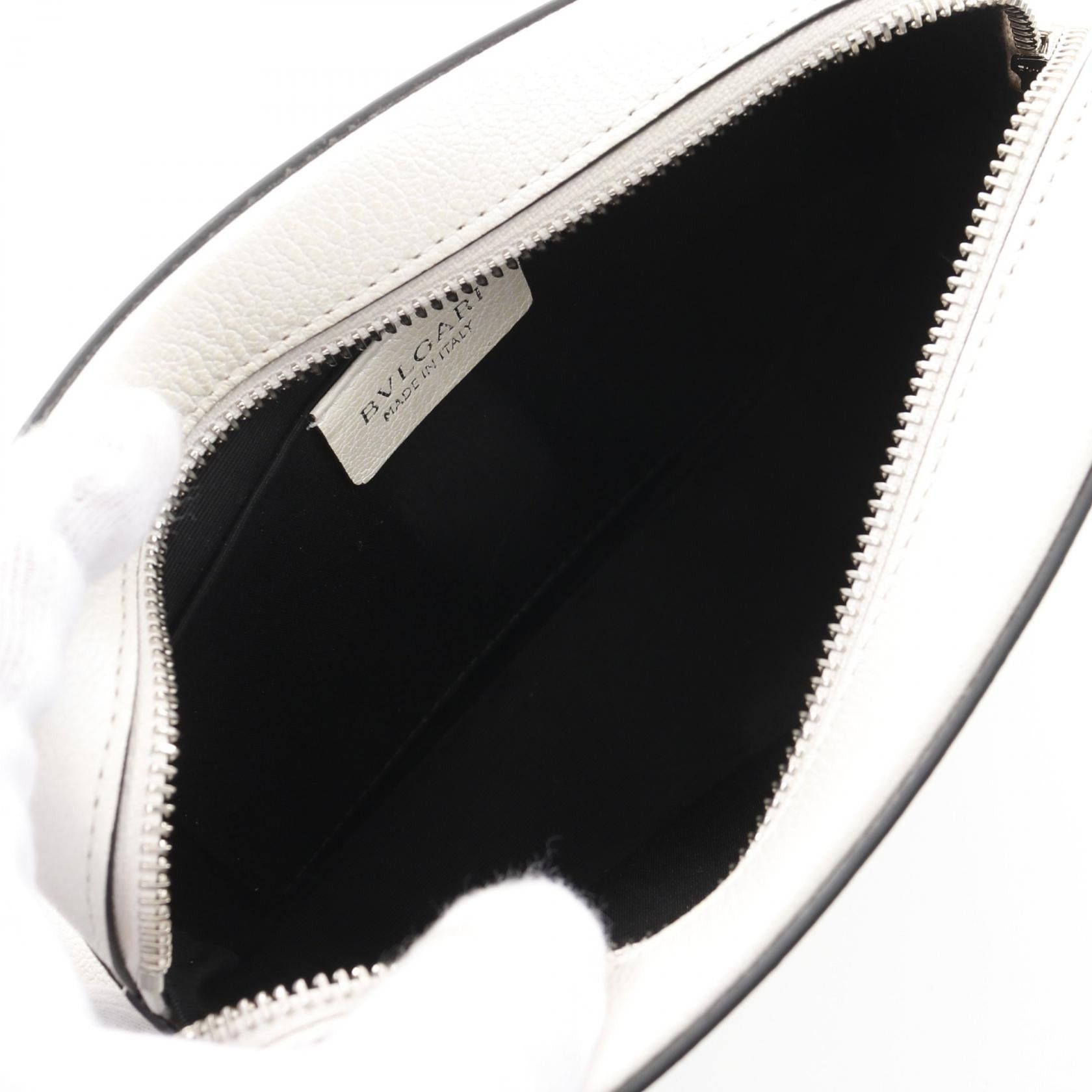 Bvlgari Bvlgari Pearl Shell Leather Embossed Logo Shoulder Bag White Size ONE SIZE - 3 Thumbnail