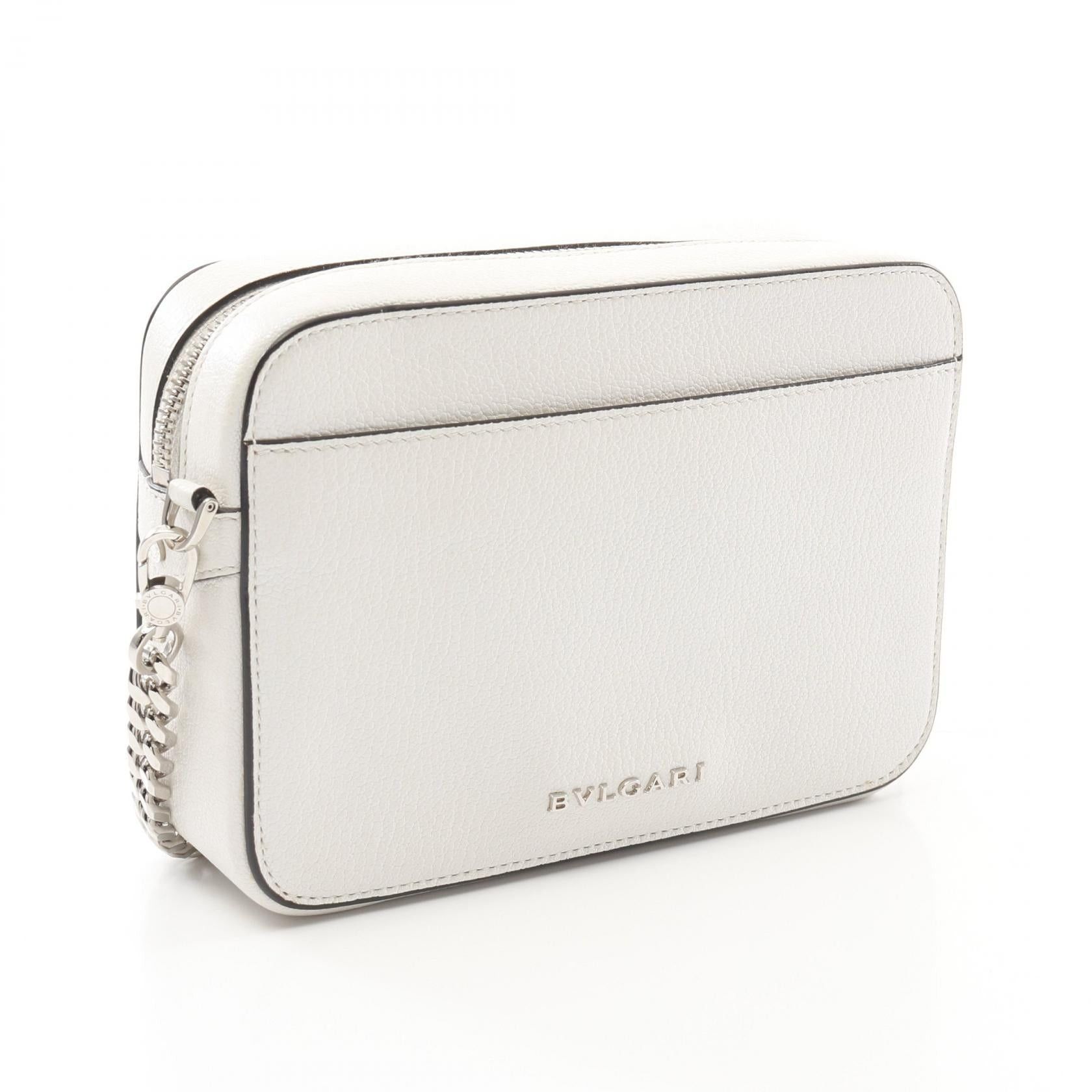 Bvlgari Bvlgari Pearl Shell Leather Embossed Logo Shoulder Bag White Size ONE SIZE - 2 Thumbnail