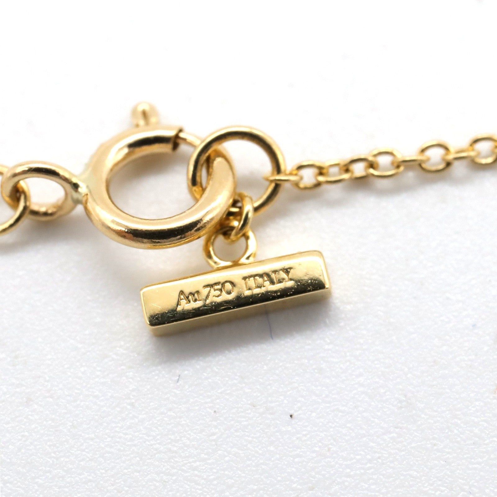 Tiffany & Co. Tiffany Co T Circle Necklace Green Agate Diamond K18 (Yellow Gold) Clear Size ONE SIZE - 5 Thumbnail
