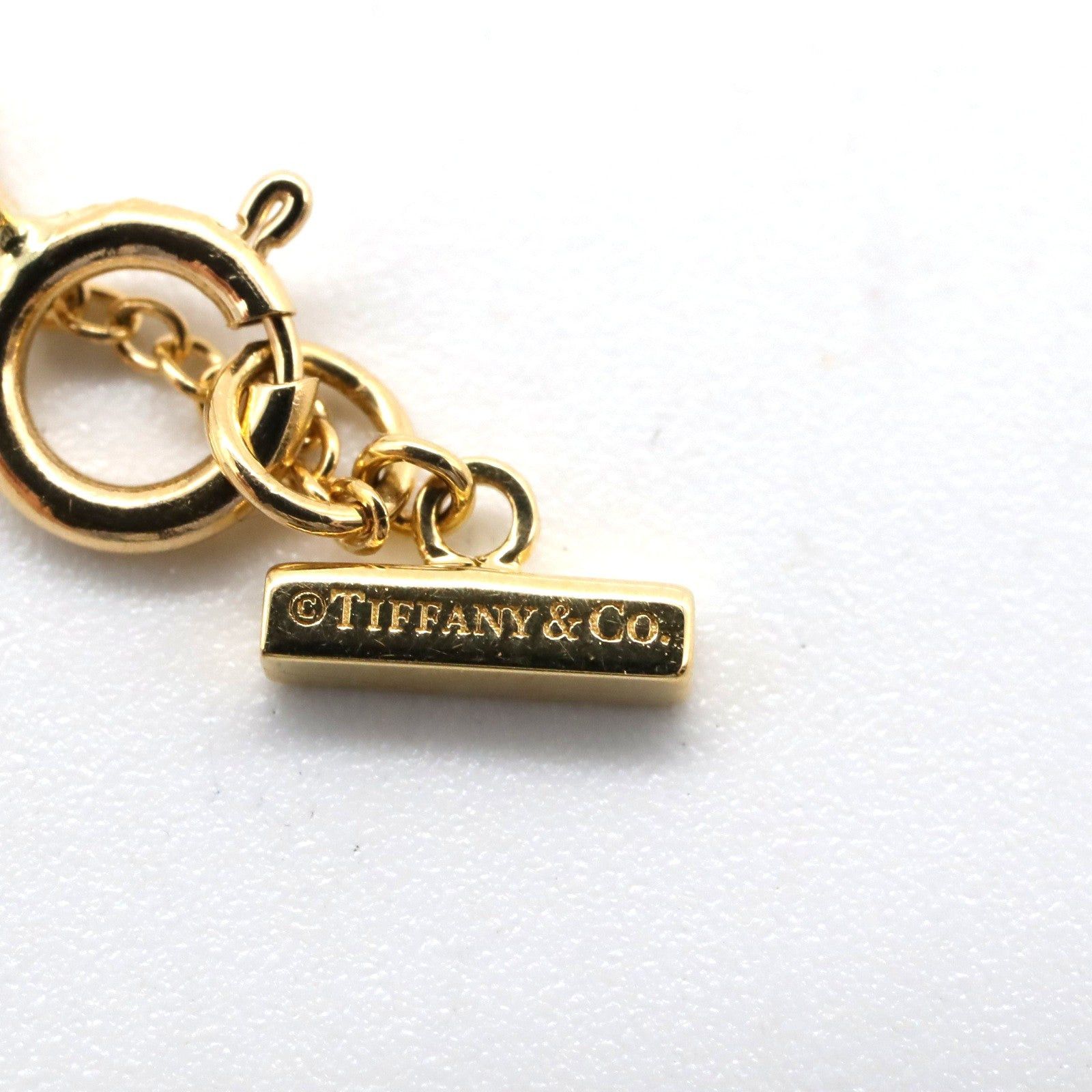 Tiffany & Co. Tiffany Co T Circle Necklace Green Agate Diamond K18 (Yellow Gold) Clear Size ONE SIZE - 4 Thumbnail