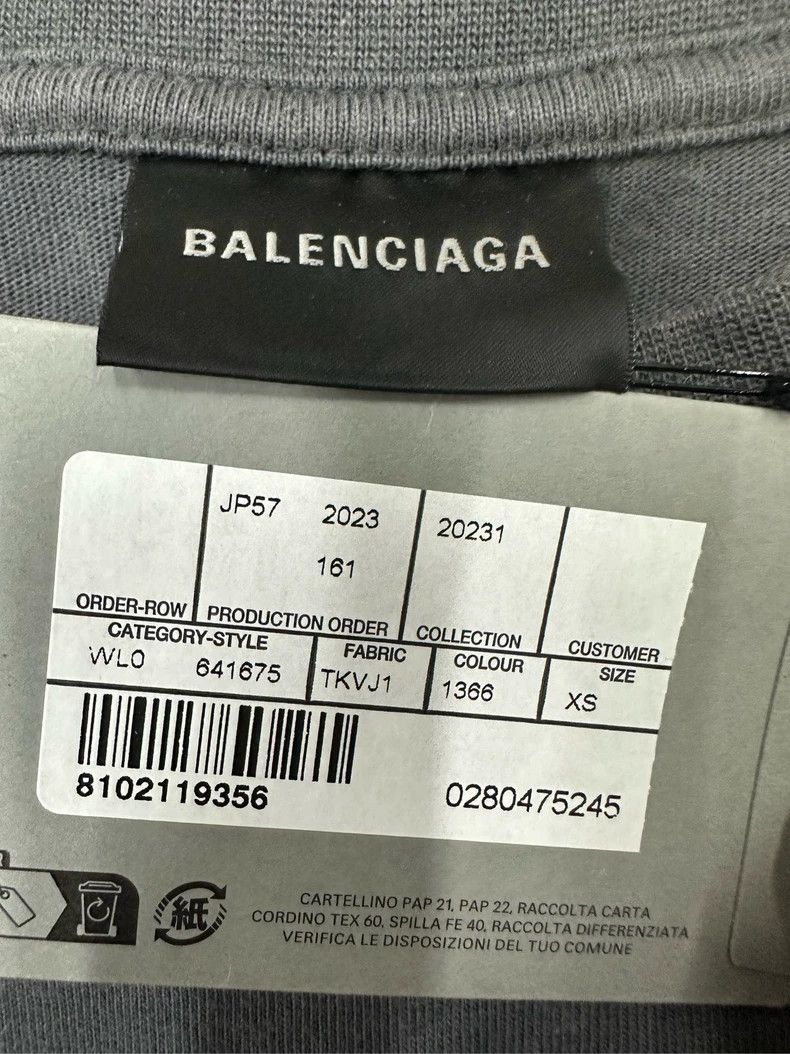 Balenciaga Balenciaga SS22 Embroidered Crew Neck T-Shirt-yf Size US XS / EU 42 / 0 - 4 Thumbnail